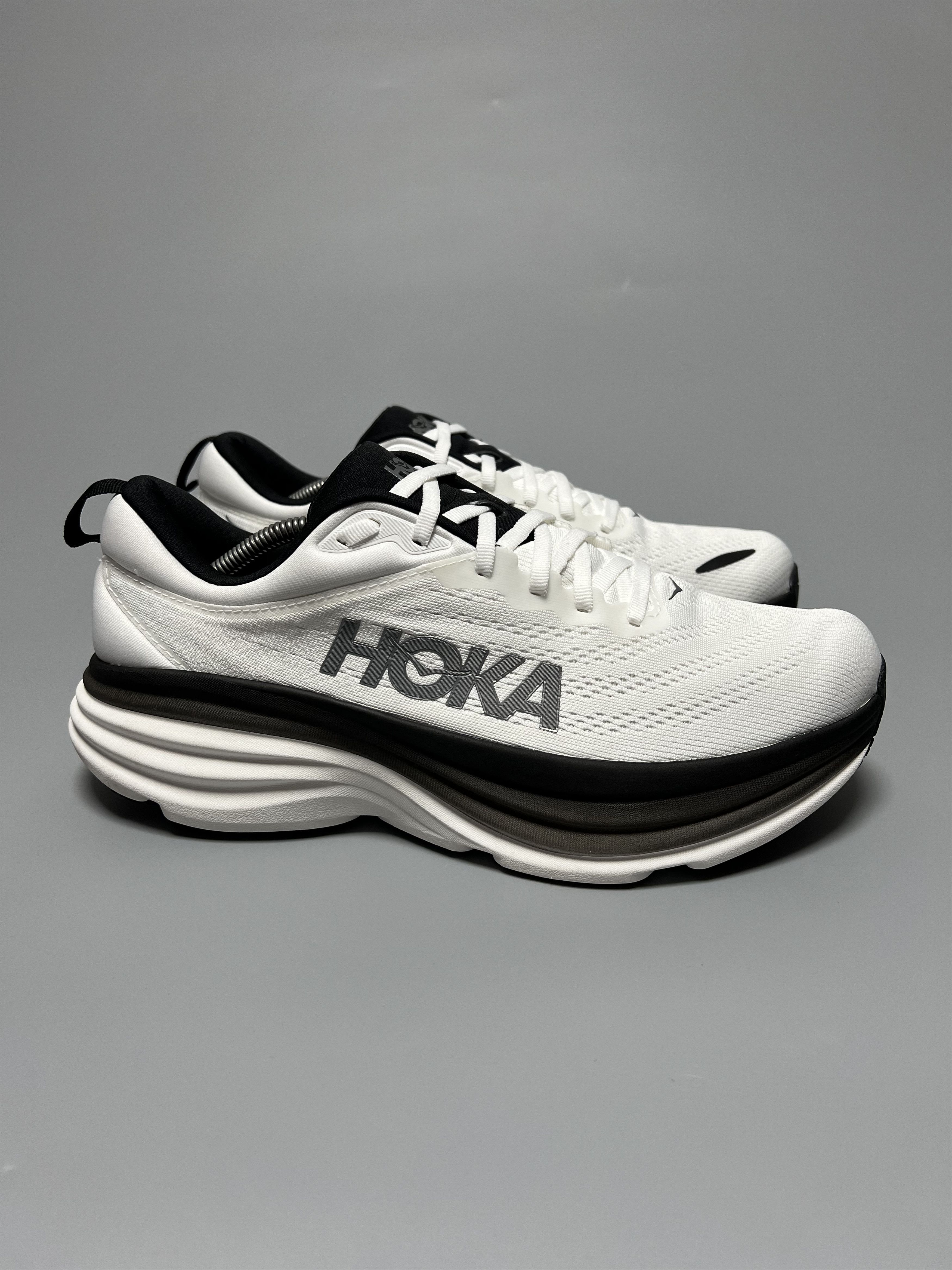 Hoka 10.5D Hoka One One Bondi 8 Running Shoes 1123202-WBLC Size US 10.5 / EU 43-44 - 2 Thumbnail