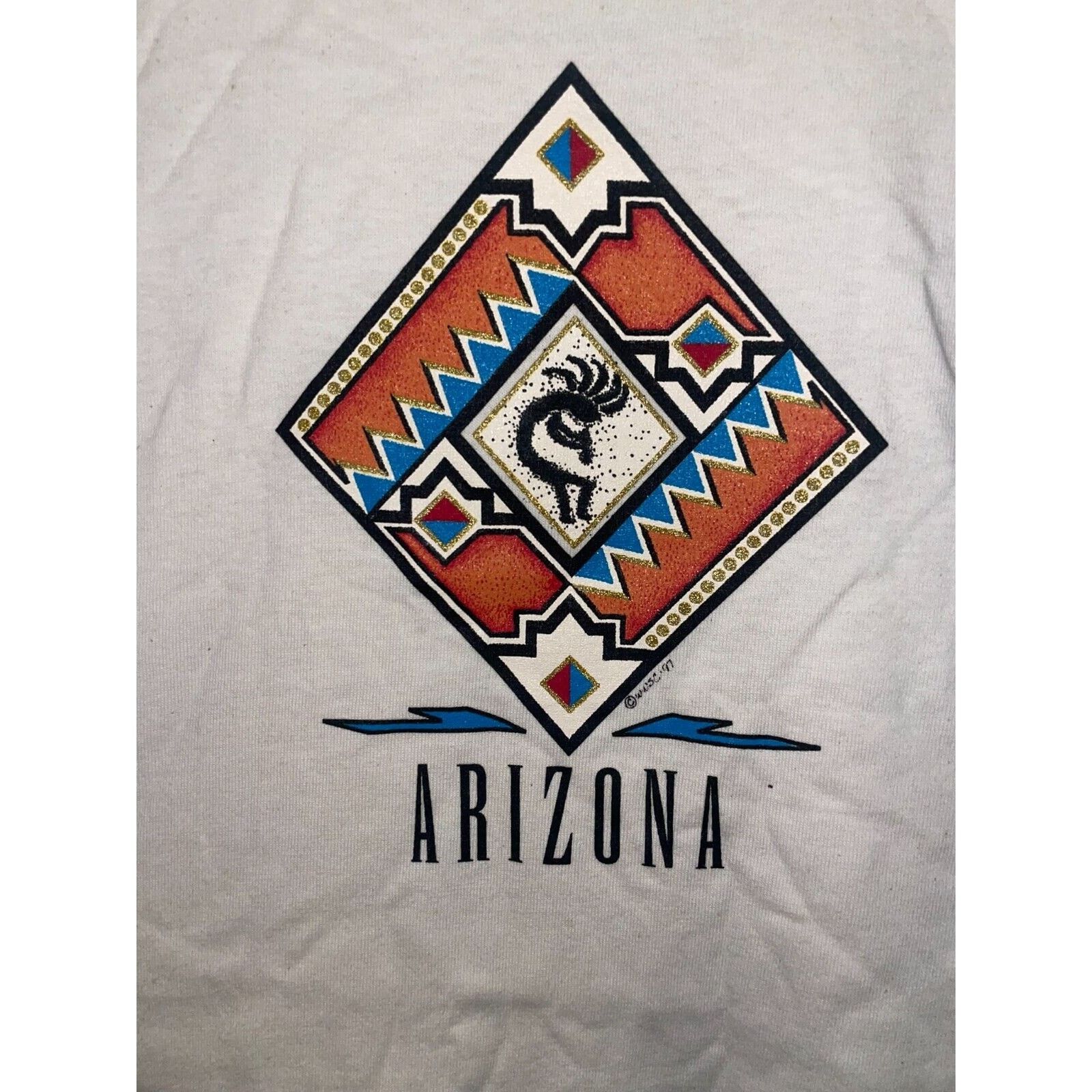 Jerzees Vintage Arizona Shirt Kokopelli Native American Beige L Tee Size US L / EU 52-54 / 3 - 2 Thumbnail