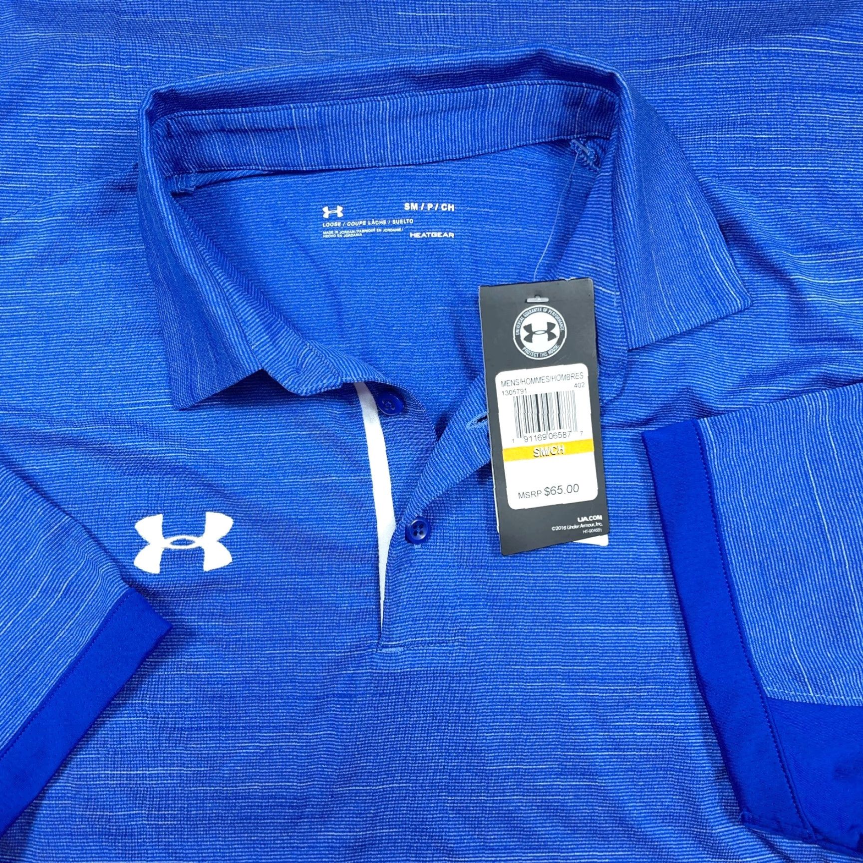 Under Armour Under Armour Polo Shirt Men Small Royal Blue Heat Gear Loose Fit Performance Shirt Size US S / EU 44-46 / 1 - 2 Thumbnail