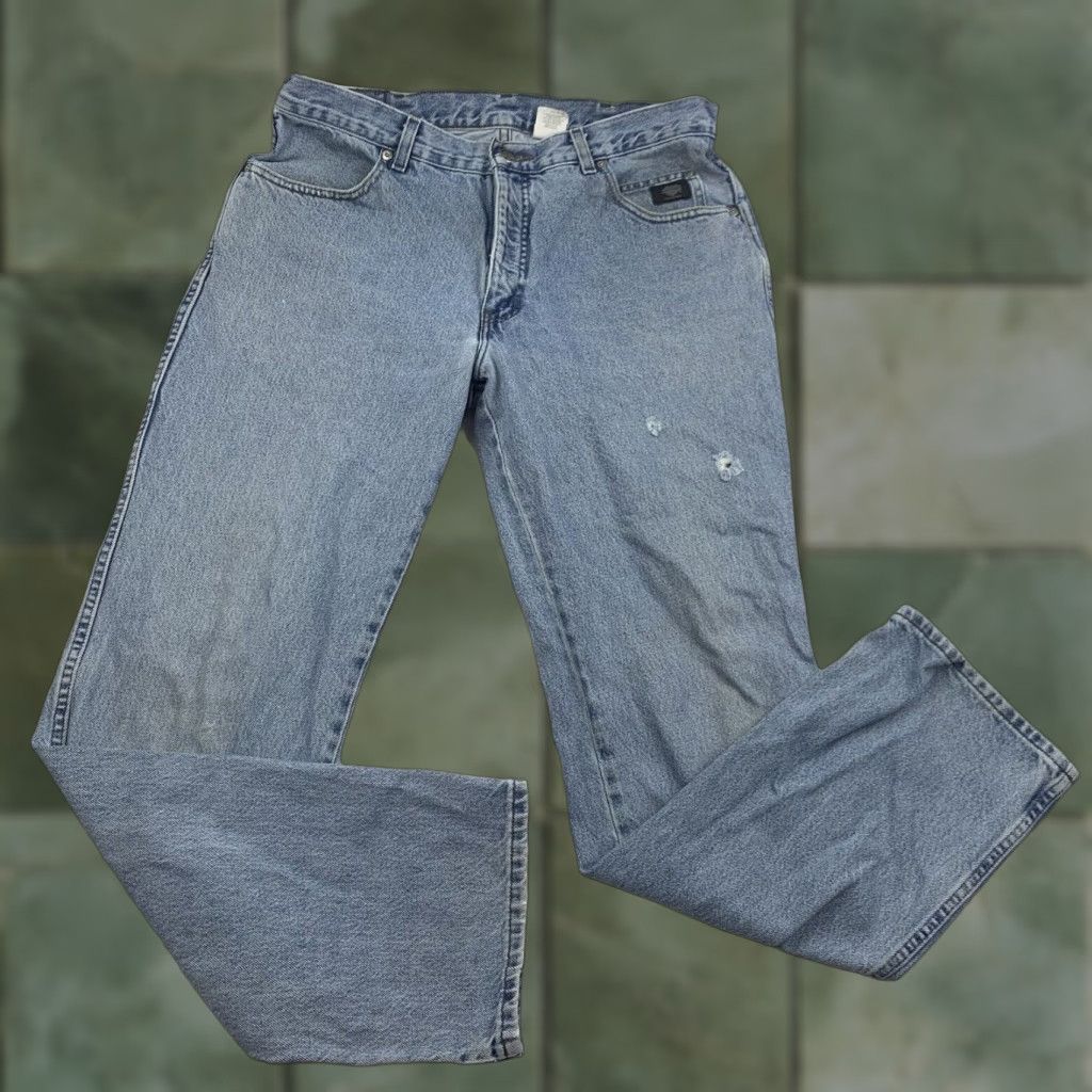 Harley Davidson VINTAGE Harley-Davidson Jeans Adult 36x34 Blue Biker Grunge 90s Mens Jeans Regular 36x34 Blue Harley-Davidson Size US 36 / EU 52 - 1 Thumbnail