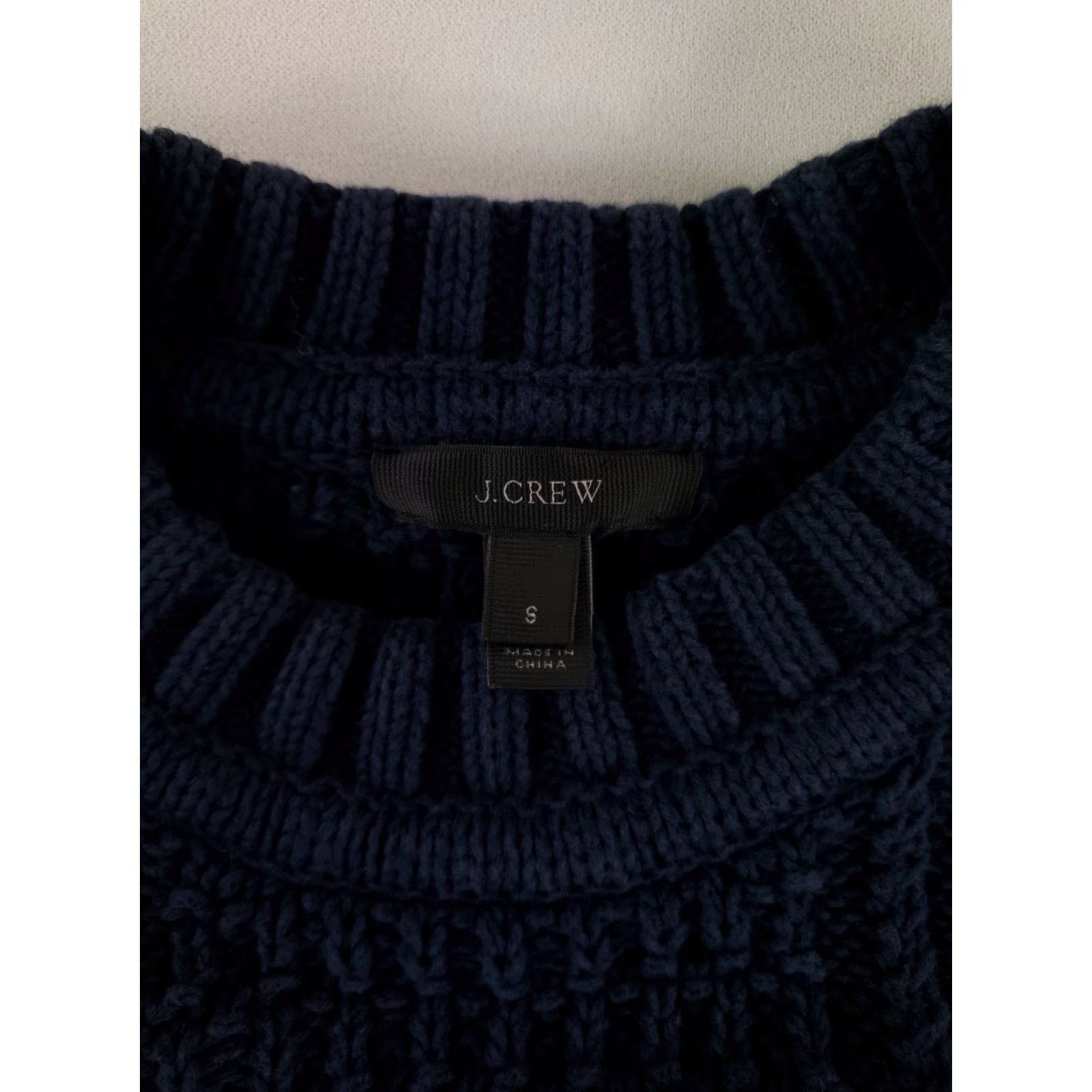 J.Crew J.CREW Sweater Long Sleeve Blue Cotton Mens S Pullover Chunky Knit Size US S / EU 44-46 / 1 - 2 Thumbnail