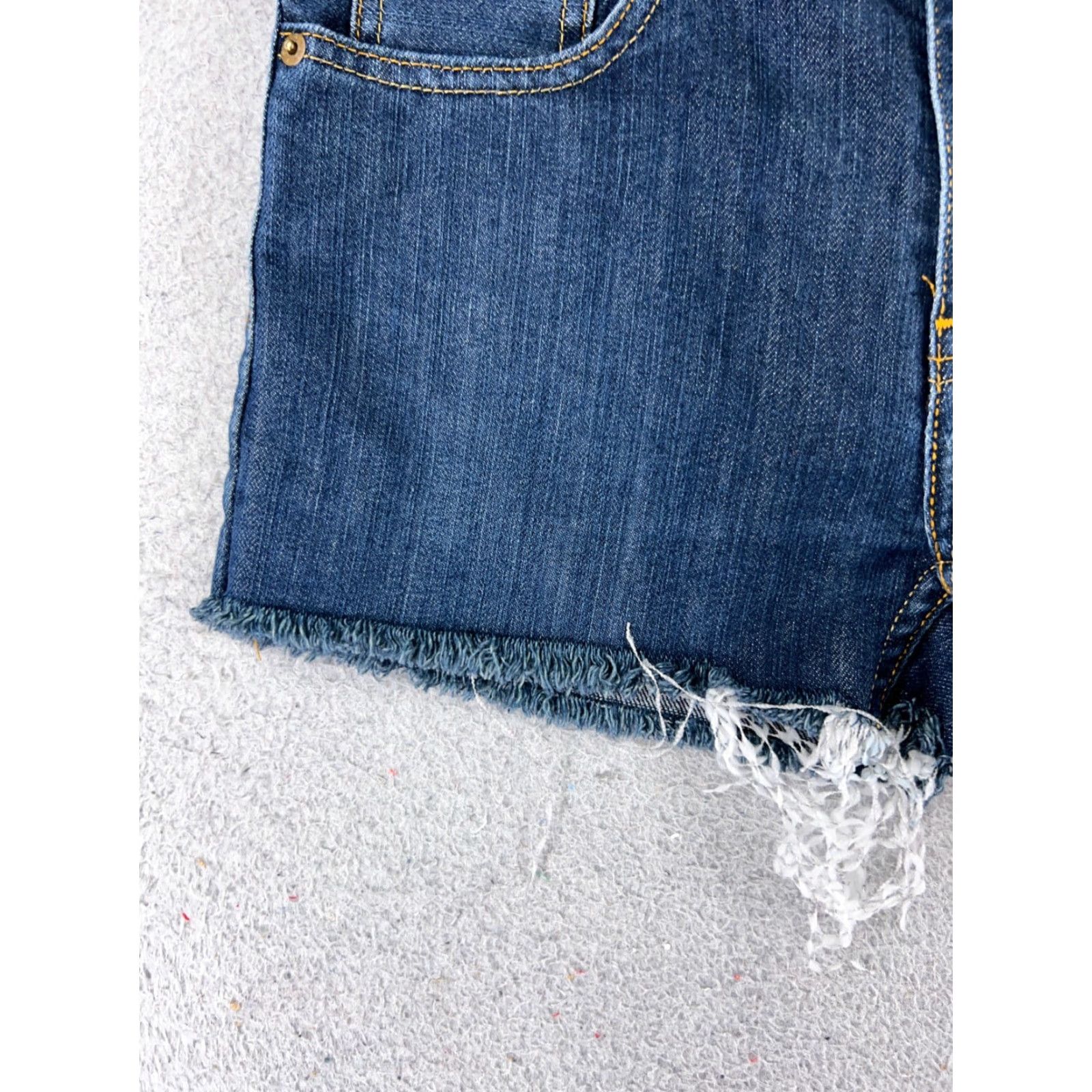 Denime Classic Denim Shorts Womens 32 Blue Denim Jean Distressed Cutoff Cotton 29x4.5 Size 24" / US 00 / IT 34 - 3 Thumbnail