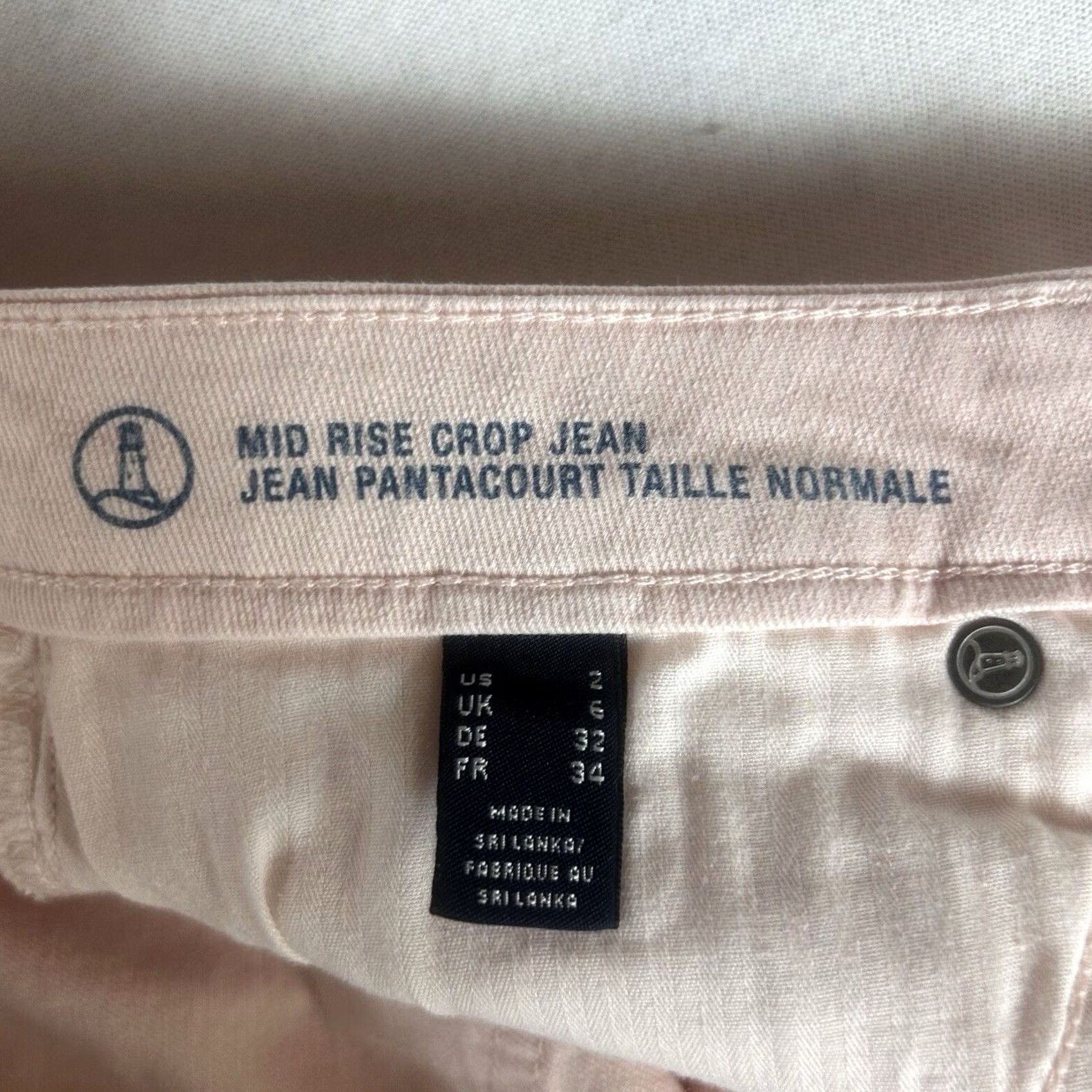 Lands' End Lands' End Mid Rise Crop Jeans Womens 2 Pink Denim Skinny Stretch Casual Pockets Shirts? Size 26" / US 2 / IT 38 - 6 Thumbnail