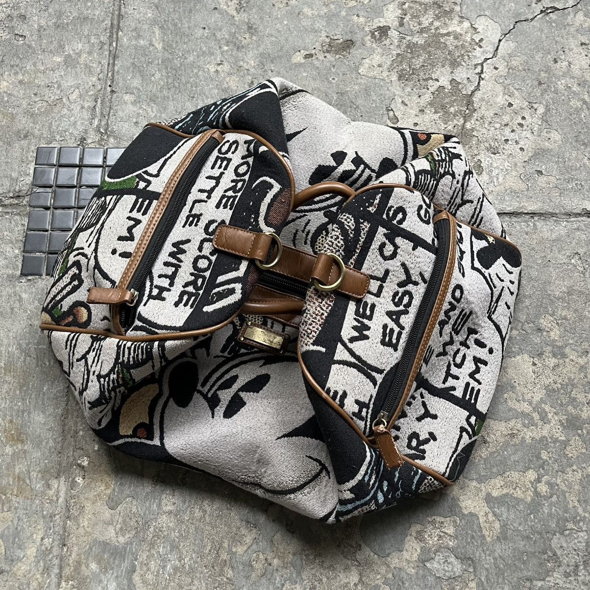 Disney × Mickey Mouse × Vintage Disney Mickey Mouse Carpet Bag Weekend Luggage Size ONE SIZE - 13 Thumbnail