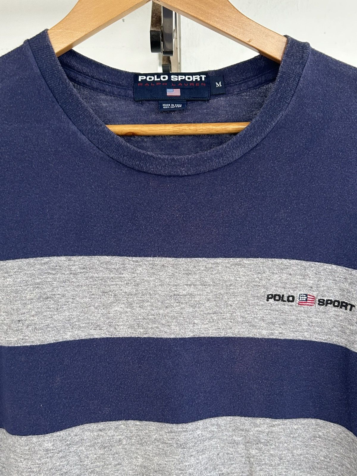 Polo Ralph Lauren Polo Sport Vintage Blue Stripe Tee Size US M / EU 48-50 / 2 - 3 Thumbnail