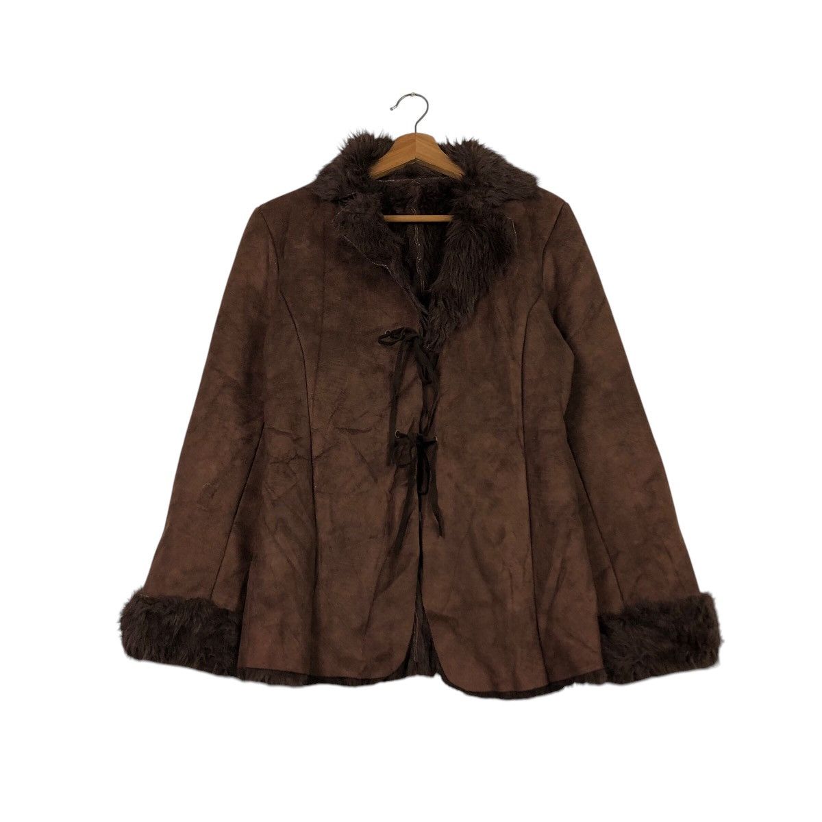 Japanese Brand Archive Style Brown Faux Shearling Jacket Issey Miyake Size US M / EU 48-50 / 2 - 2 Thumbnail