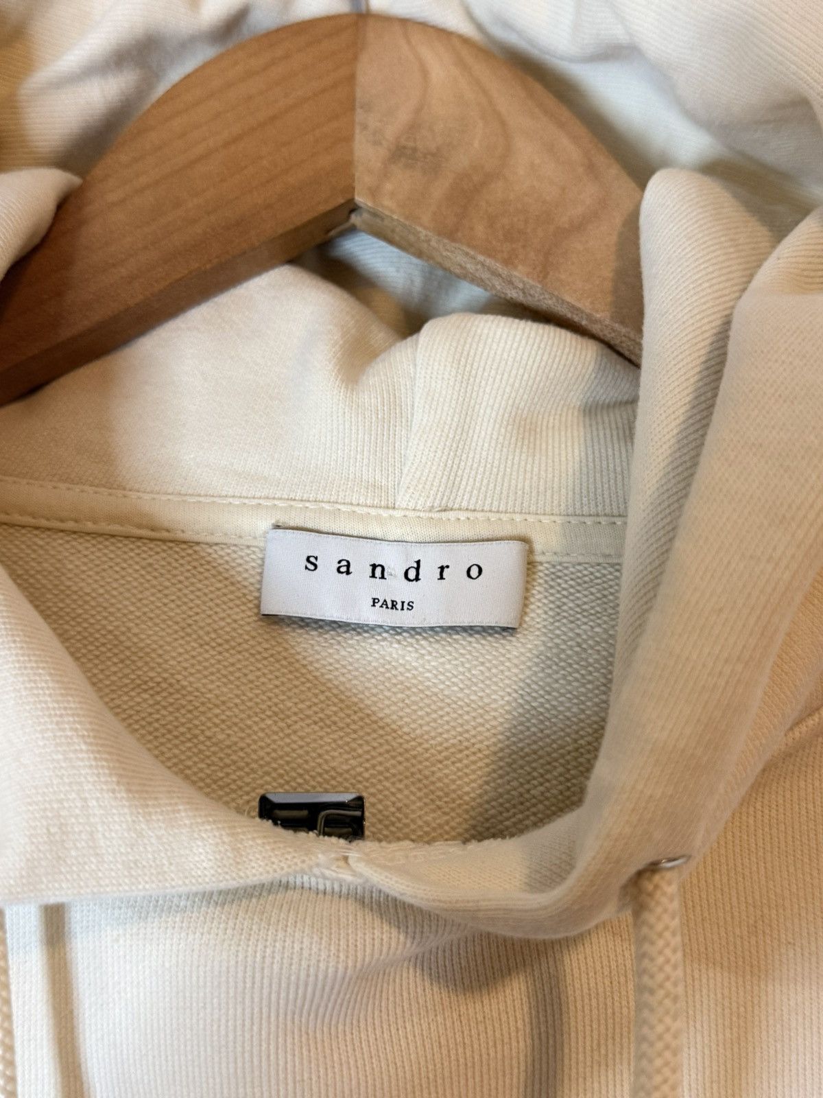 Sandro Sandro Paris “Take It Easy” Hoodie / Cream Size US M / EU 48-50 / 2 - 5 Thumbnail
