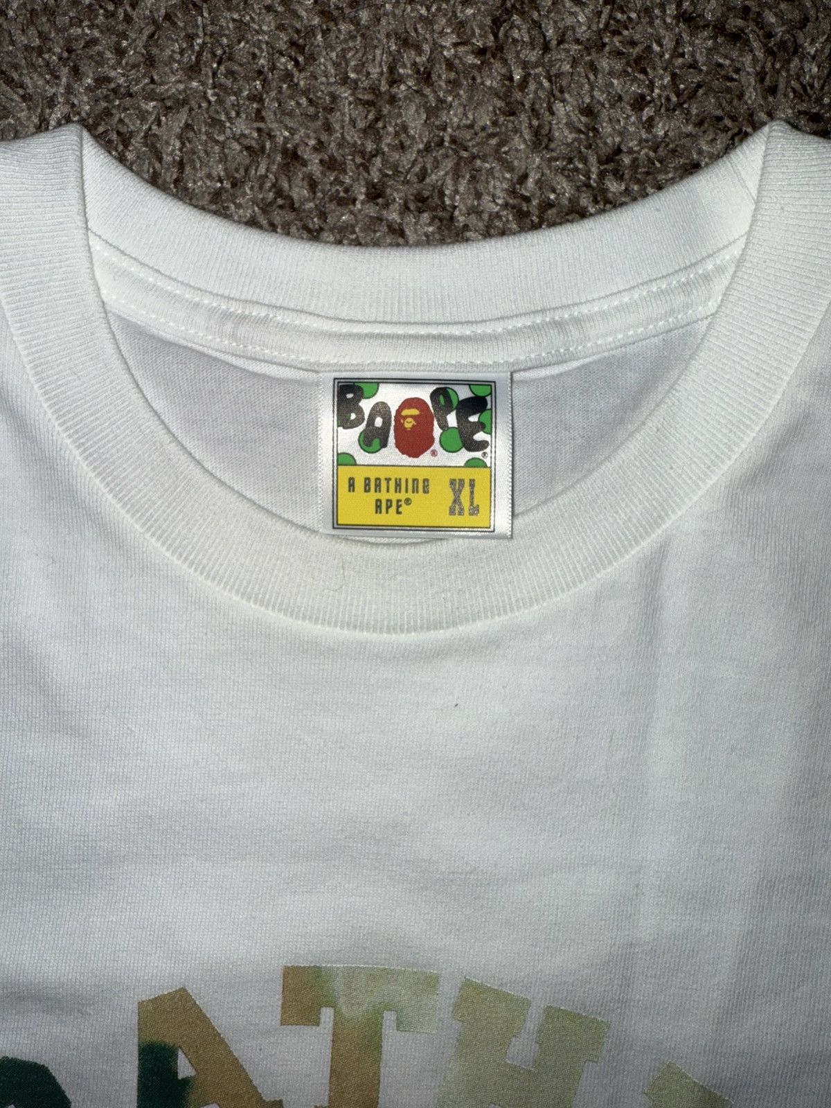 Bape Bape “Tie Dye College Tee White/Beige” Size US XL / EU 56 / 4 - 2 Thumbnail