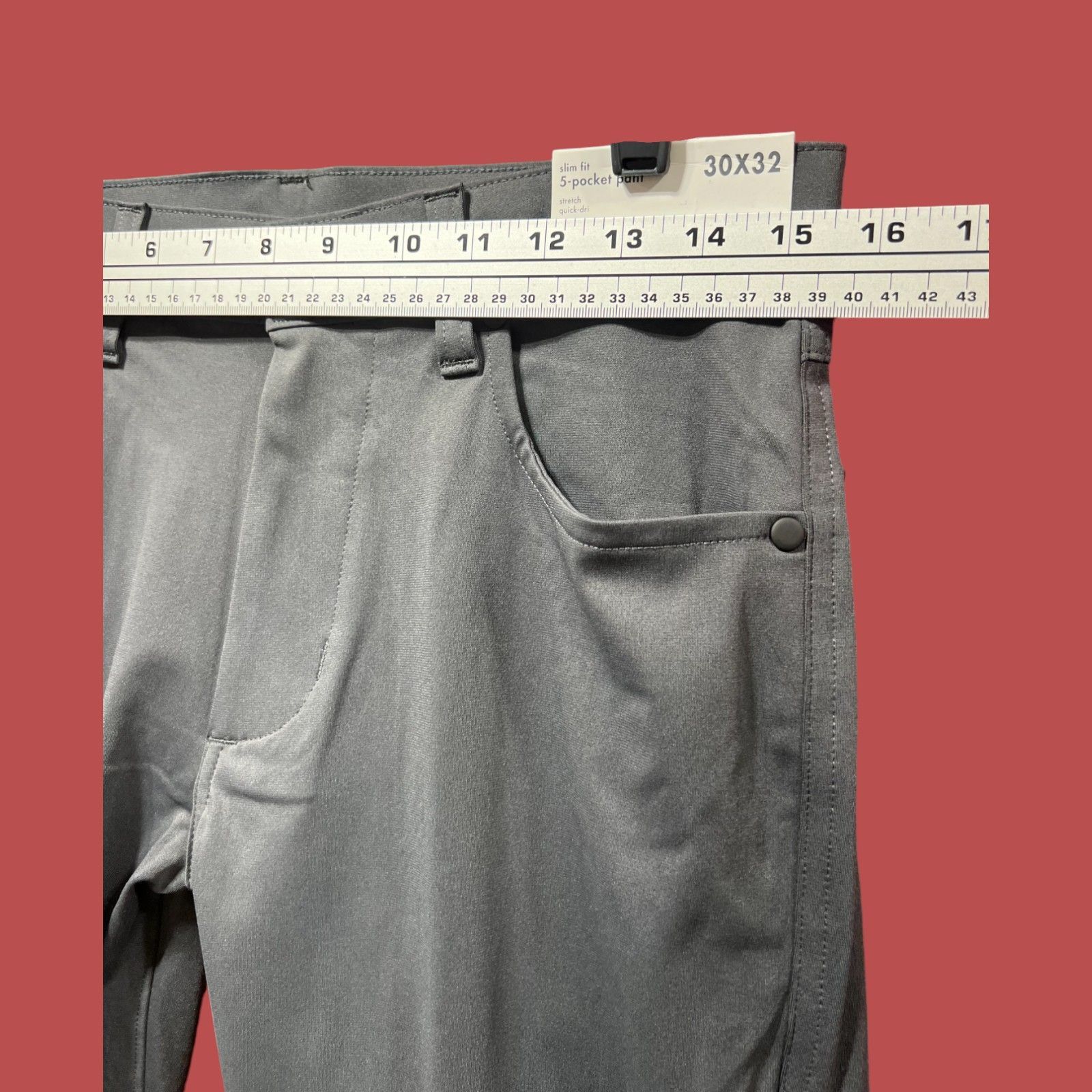 Other Stylus - 5 Pockets Mens Slim Fit Flat front Pant - Gray - 3 Size US 30 / EU 46 - 5 Thumbnail