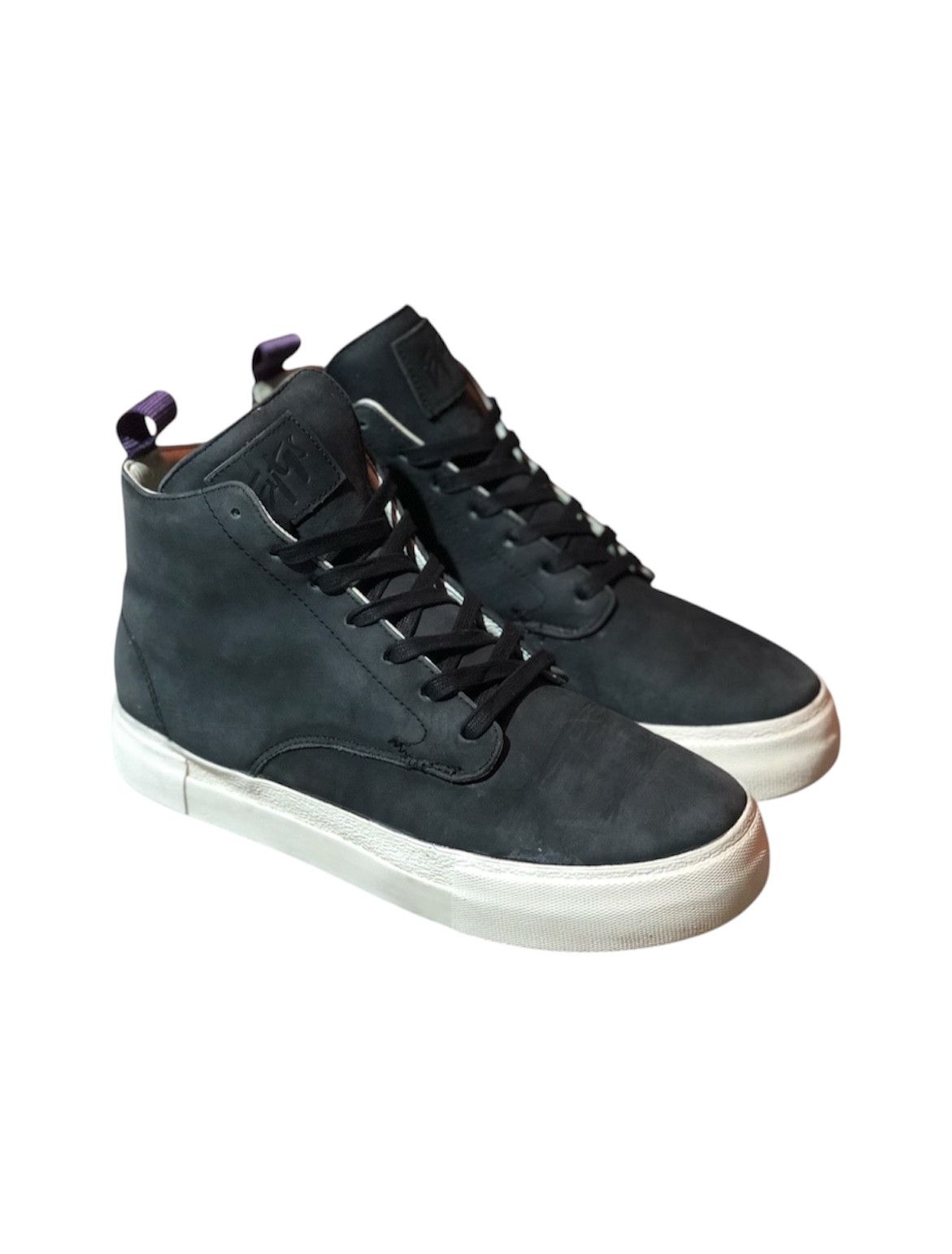 Eytys Casual Lether Hi-Top Sneakers Streetwear Hype Shoes in Black, Men's (Size 8.5)