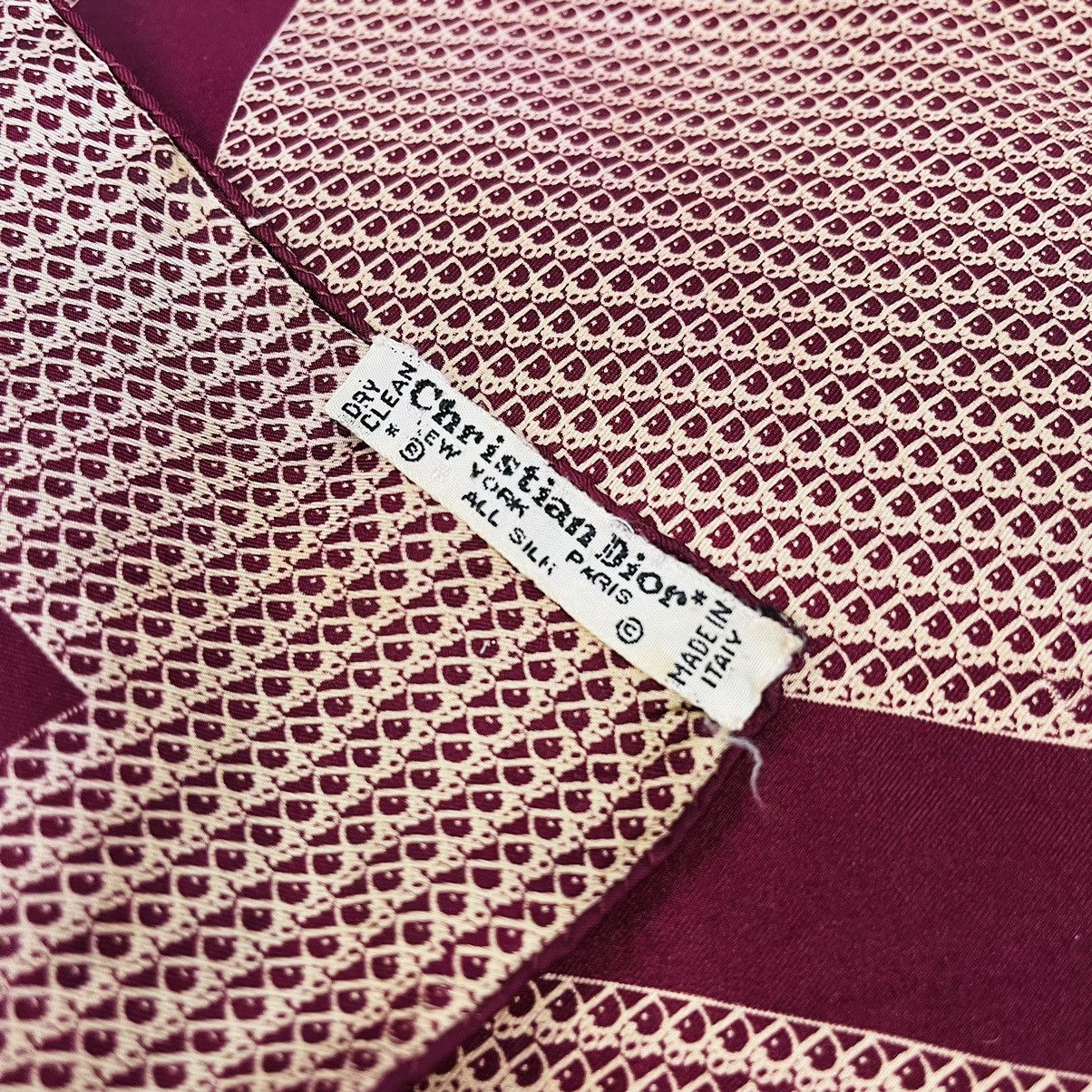 Christian Dior Monsieur × Designer CHRISTIAN DIOR SILK BANDANA HANDKERCHIEF NECKERCHIEF SCARF Size ONE SIZE - 4 Thumbnail