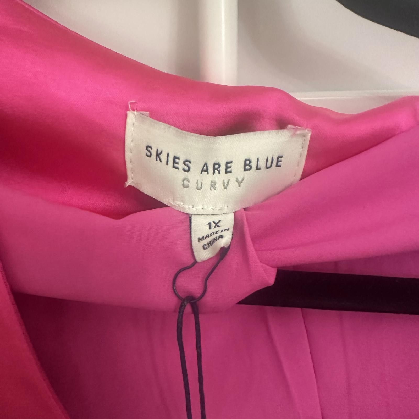 Designer Skies Are Blue Pink Satin Double-Breasted dress blazer Size XL / US 12-14 / IT 48-50 - 4 Thumbnail