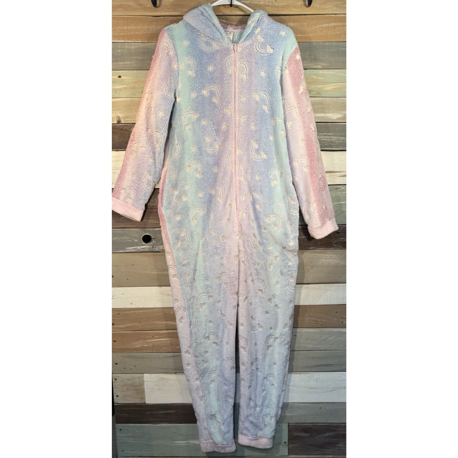 Other SECRET TREASURES Unicorn Rainbow Sleepwear Fleece One Piece Size ONE SIZE - 1 Thumbnail