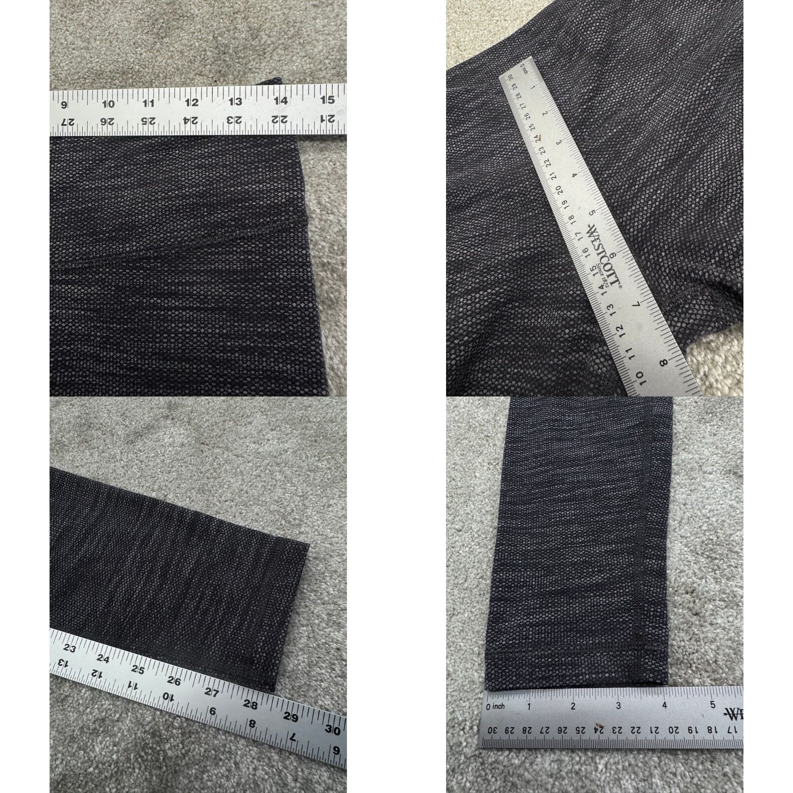 Lululemon Lululemon Wunder Under Pant Women's 10 Black Tweed Pocket Pockets Inseam 28.5" Ankle Skinny Slim Chevron Pattern Size 32" / US 10 / IT 46 - 8 Thumbnail