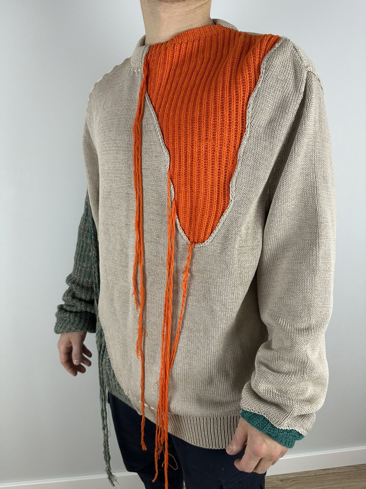 OAMC OAMC Sweater Mens Oversized Multicolor Designer Flayed Knit Size US S / EU 44-46 / 1 - 3 Thumbnail
