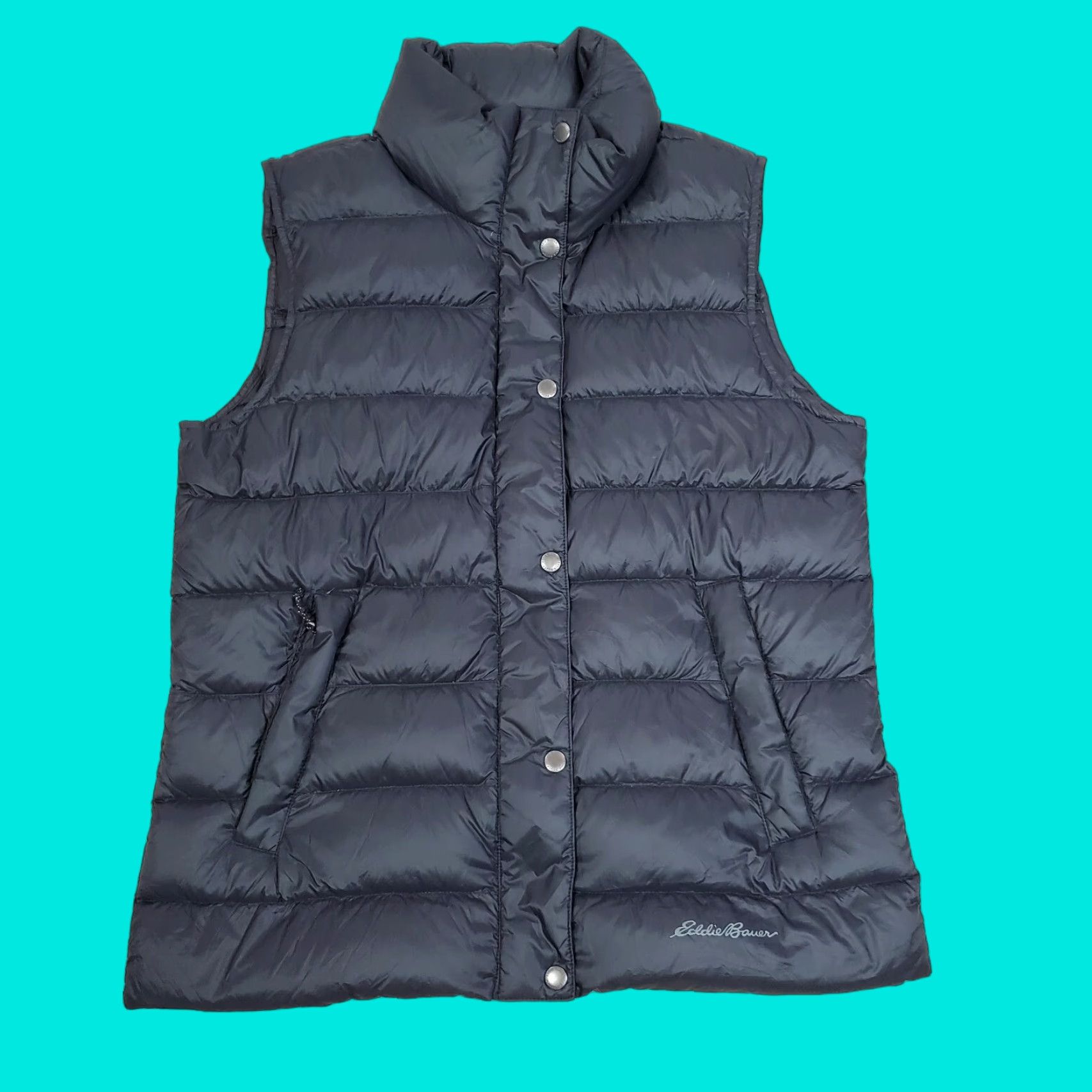 Eddie Bauer Eddie Bauer Vest Womens Medium Black Puffer Down Quilted Coat Windbreaker Jacket Size M / US 6-8 / IT 42-44 - 1 Thumbnail