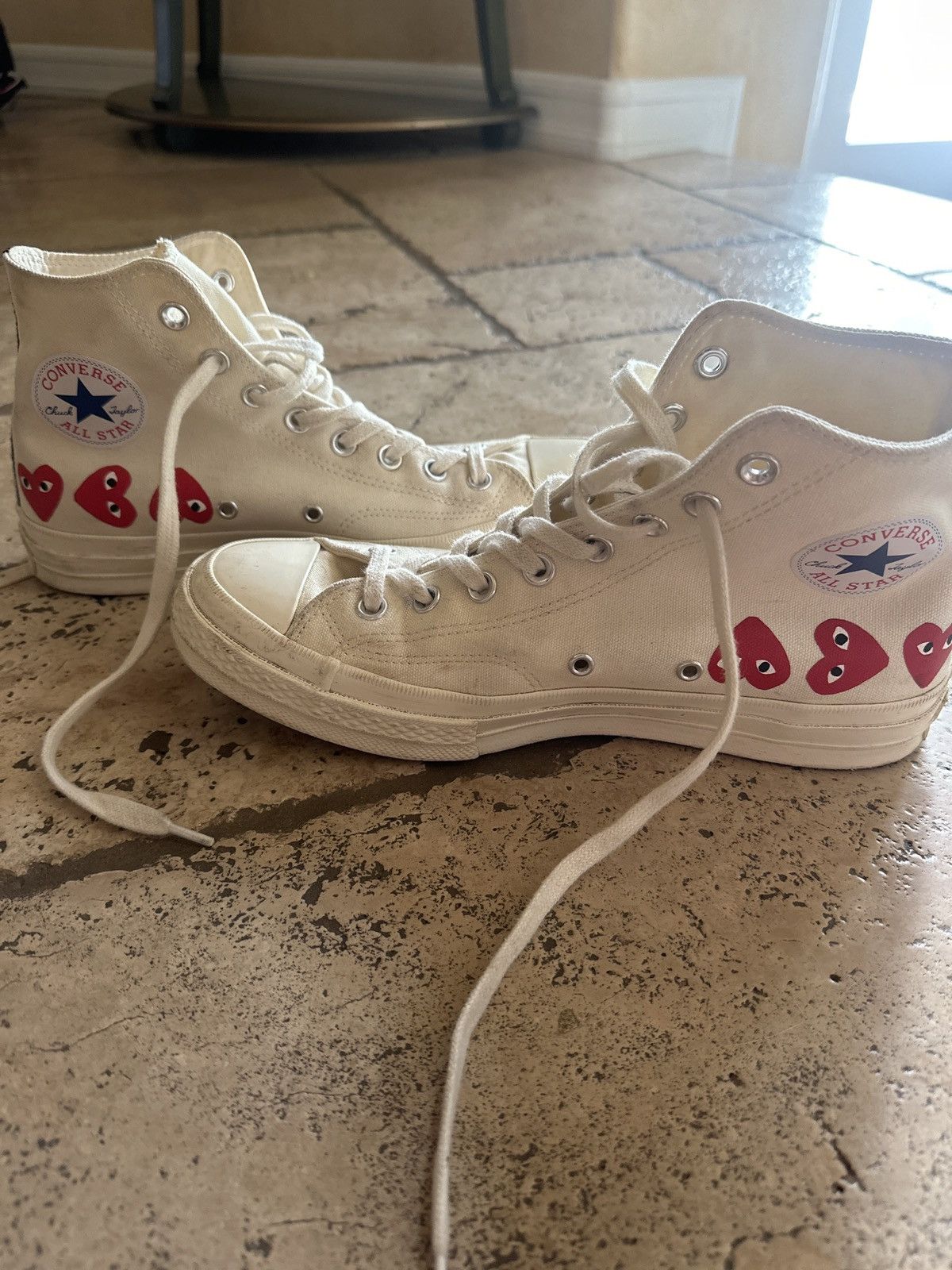 Comme des Garcons Converse Comme des Garçons Play x Chuck 70 Hi Top Size US 8.5 / EU 41-42 - 2 Thumbnail