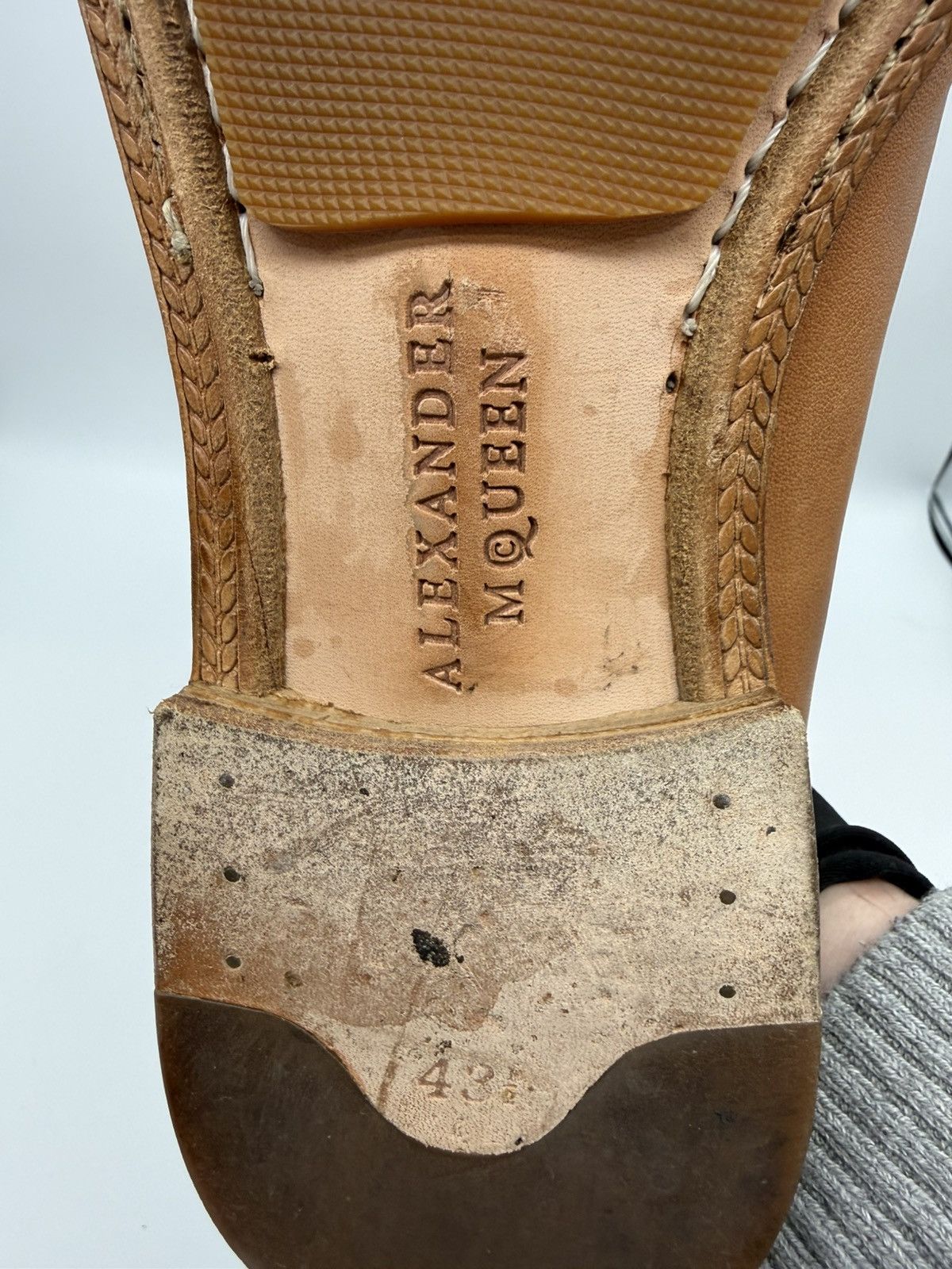 Alexander McQueen Alexander McQueen Tan Leather Knee-High Riding Boots Size US 11 / EU 44 - 20 Thumbnail