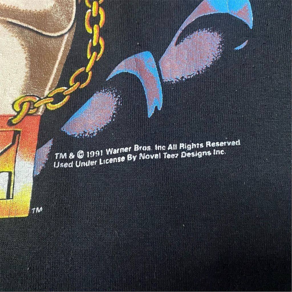 Warner Bros Vintage 1991 Warner Bros. Taz Looney Tunes Men's T-Shirt Bla Size US XL / EU 56 / 4 - 3 Thumbnail