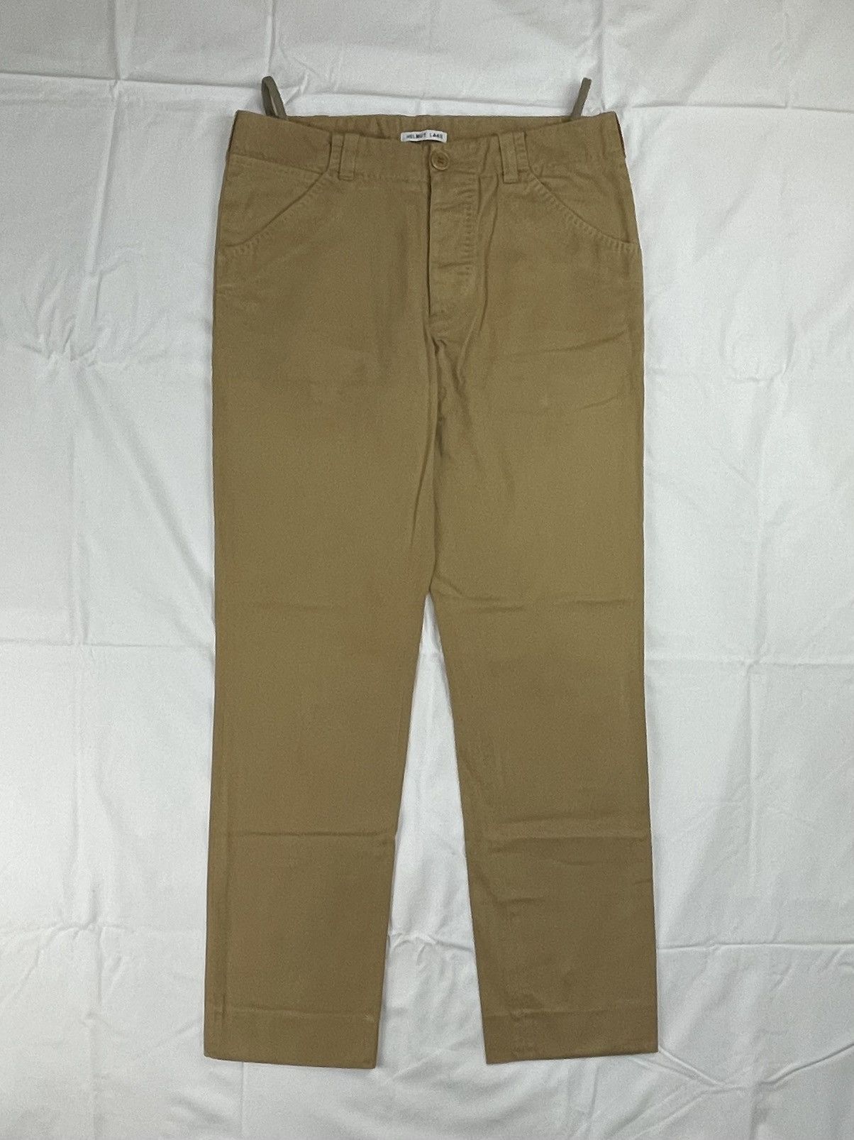 Helmut Lang 2004 Helmut Lang Hand Stitch Tailored Khaki Pants Vintage Size US 33 - 1 Thumbnail