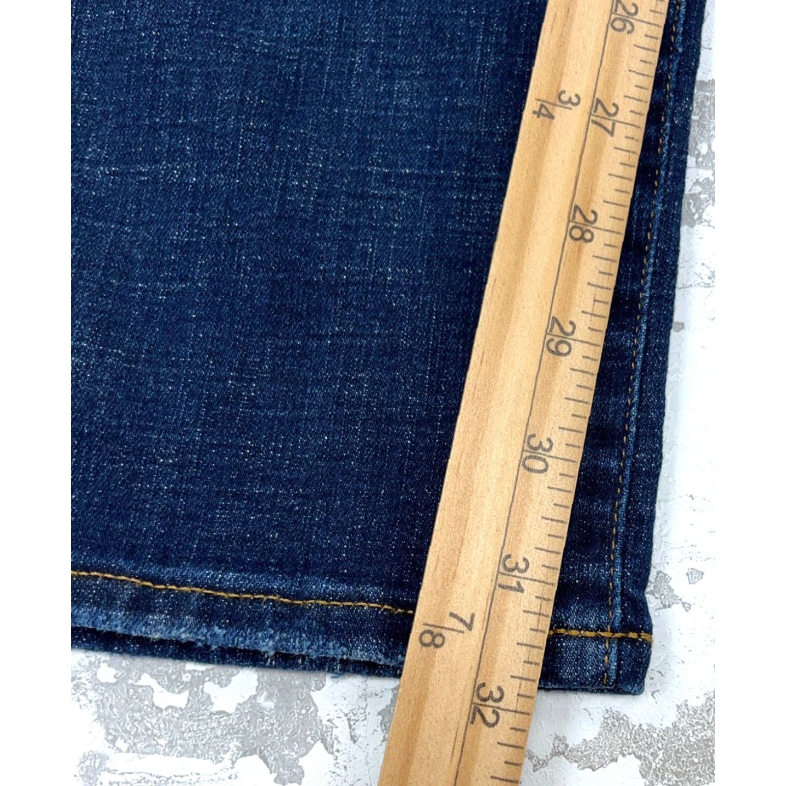 American Eagle Outfitters American Eagle Jeans Men 30x34 Athletic Skinny Dark Wash Whiskered Denim Cotton 5-Pocket Zipper Button Logo Flattering Fit Mens Size US 30 / EU 46 - 7 Thumbnail