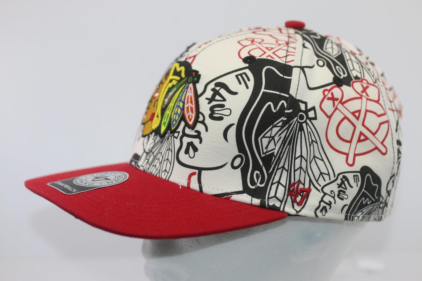 Blackhawk! Chicago Blackhawks Bravado Captain 47 Brand Adjustable cap Size ONE SIZE - 4 Thumbnail