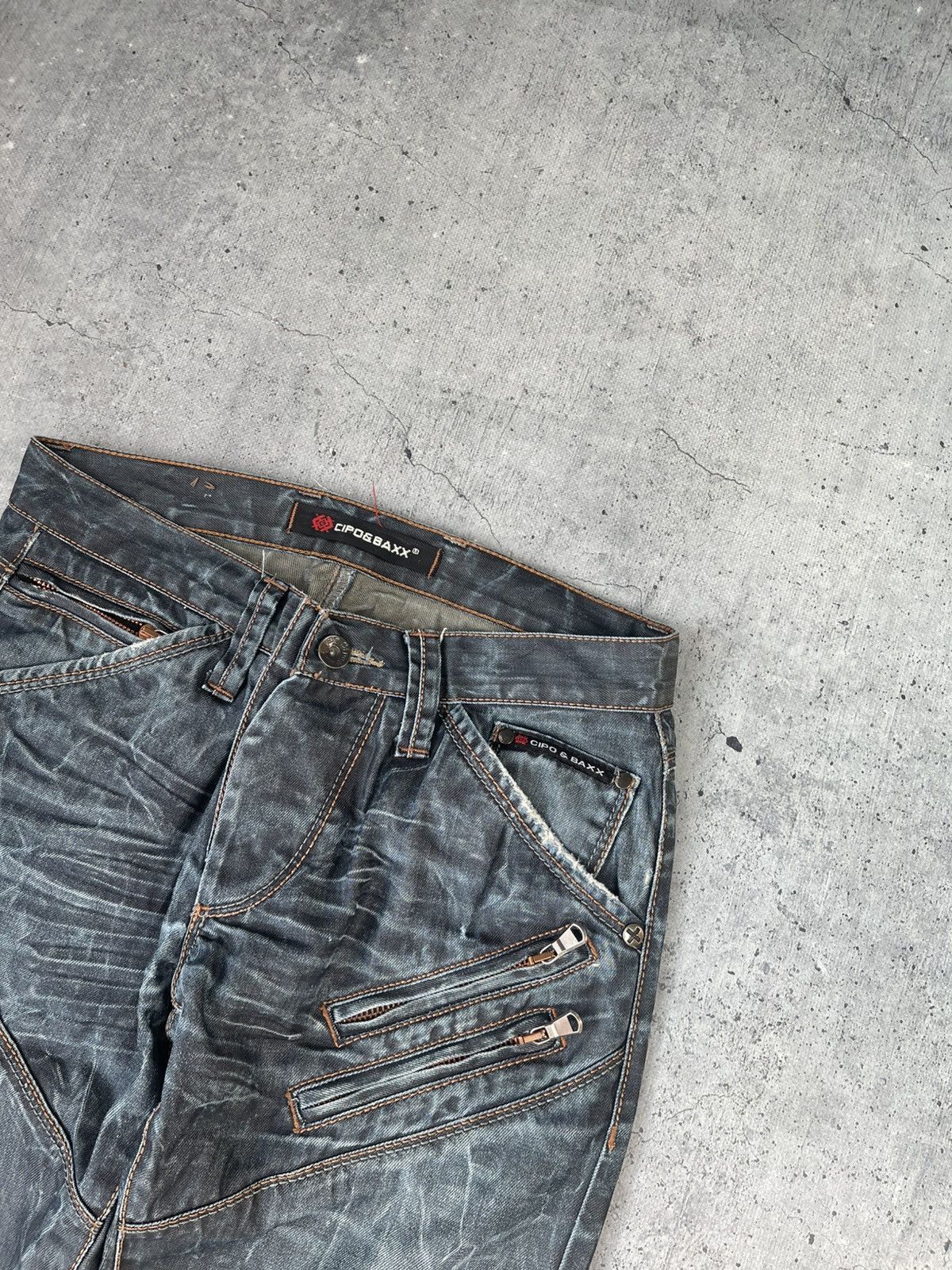 Other Rare Cipo Baxx Embroidered Jeans Pants Japanese Avant Garde Size US 31 - 8 Thumbnail