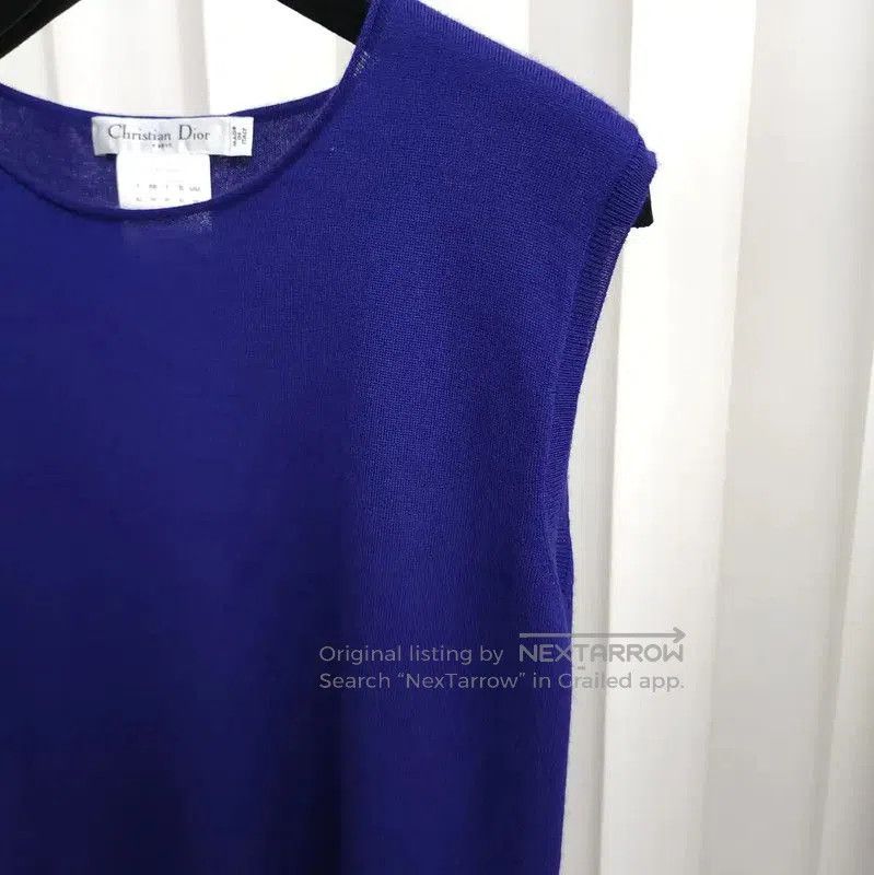 Dior Dior Blue Wool Short Sleeve Top . Size S / US 4 / IT 40 - 4 Thumbnail