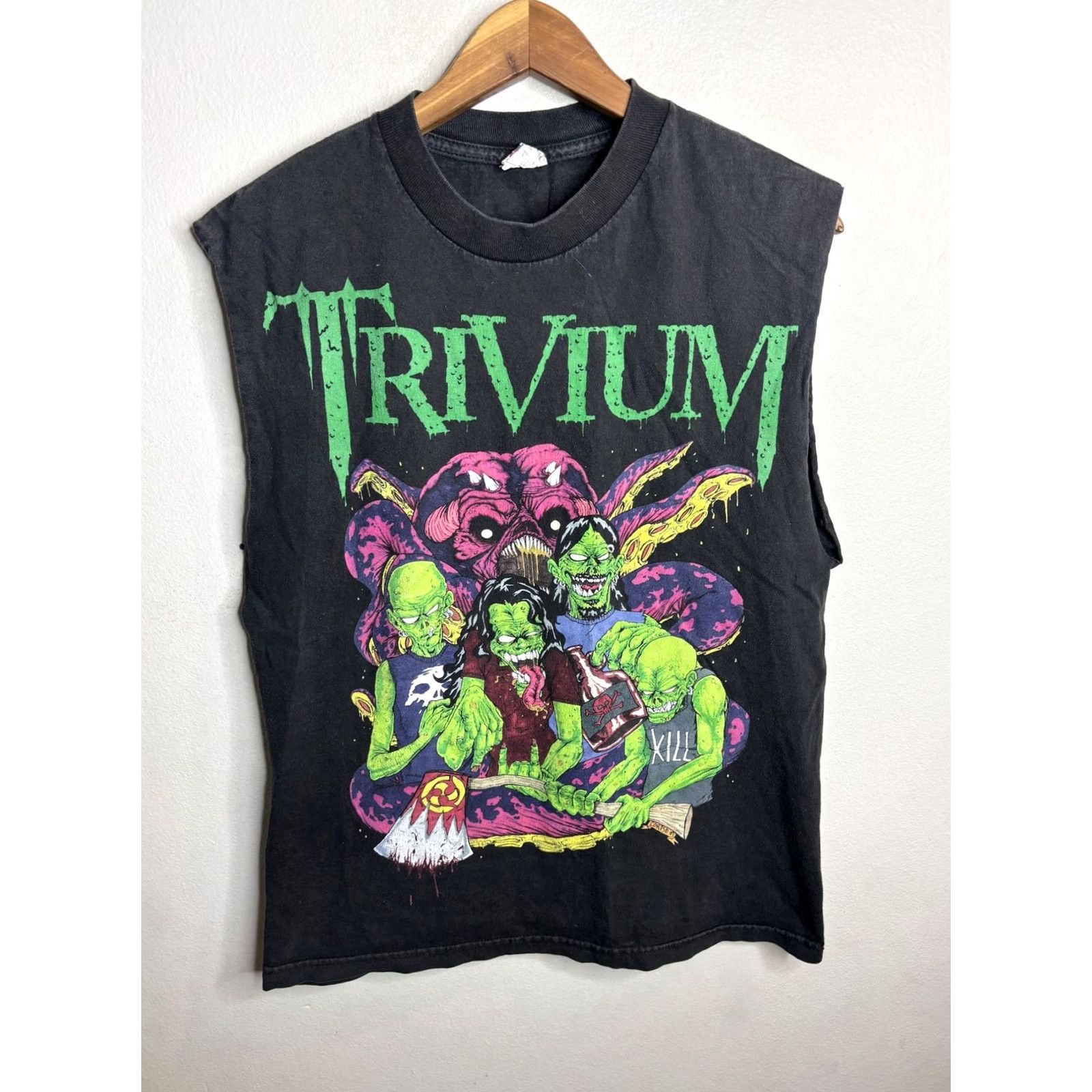 Vintage Trivium Shirt Mens M Black Sleeveless Cutoff Metal Graphic Alstyle Tee Size US M / EU 48-50 / 2 - 2 Thumbnail