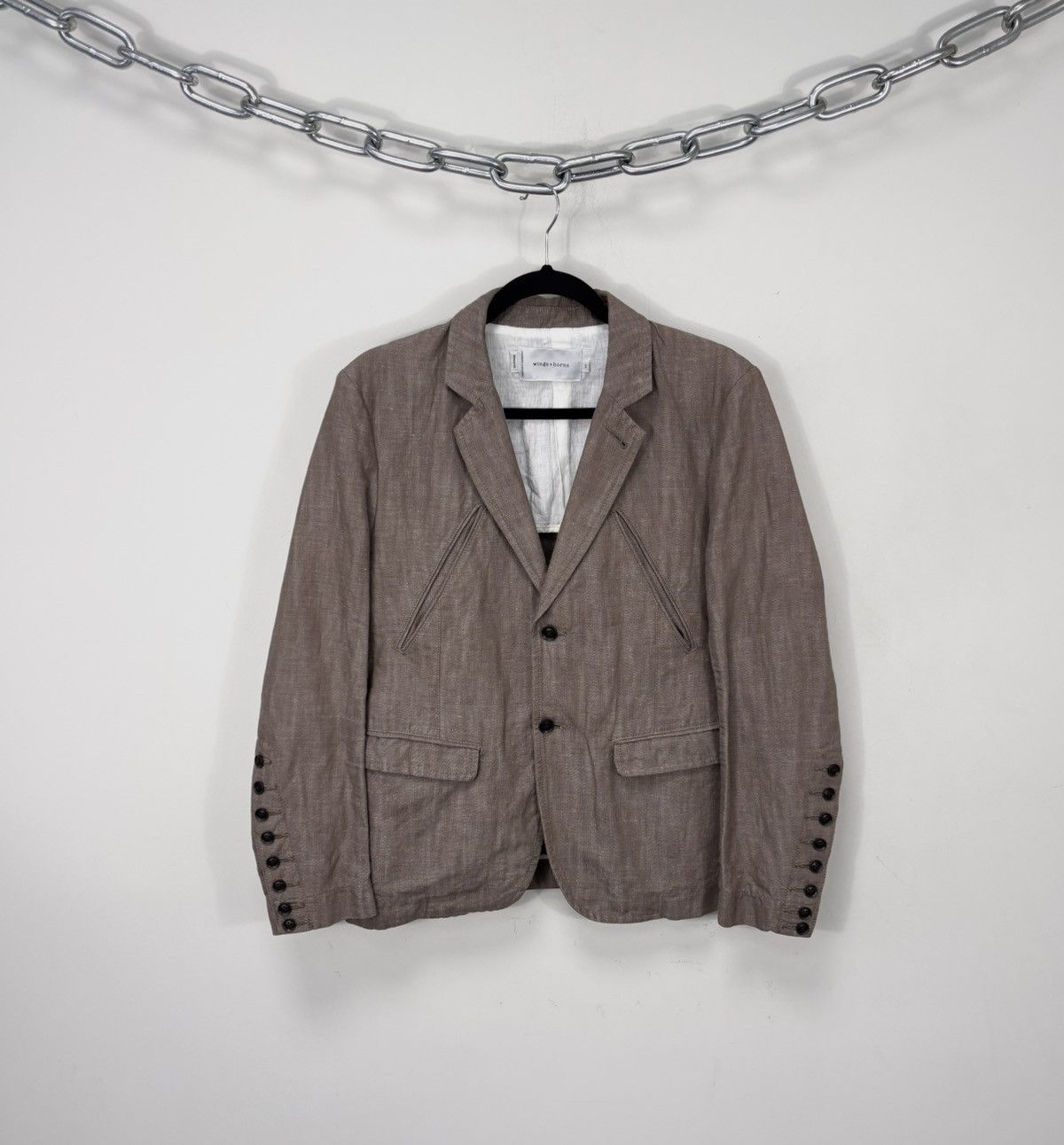Wings + Horns Wings + Horns Research Linen Blend Tailored Blazer Jacket Size US S / EU 44-46 / 1 - 1 Thumbnail