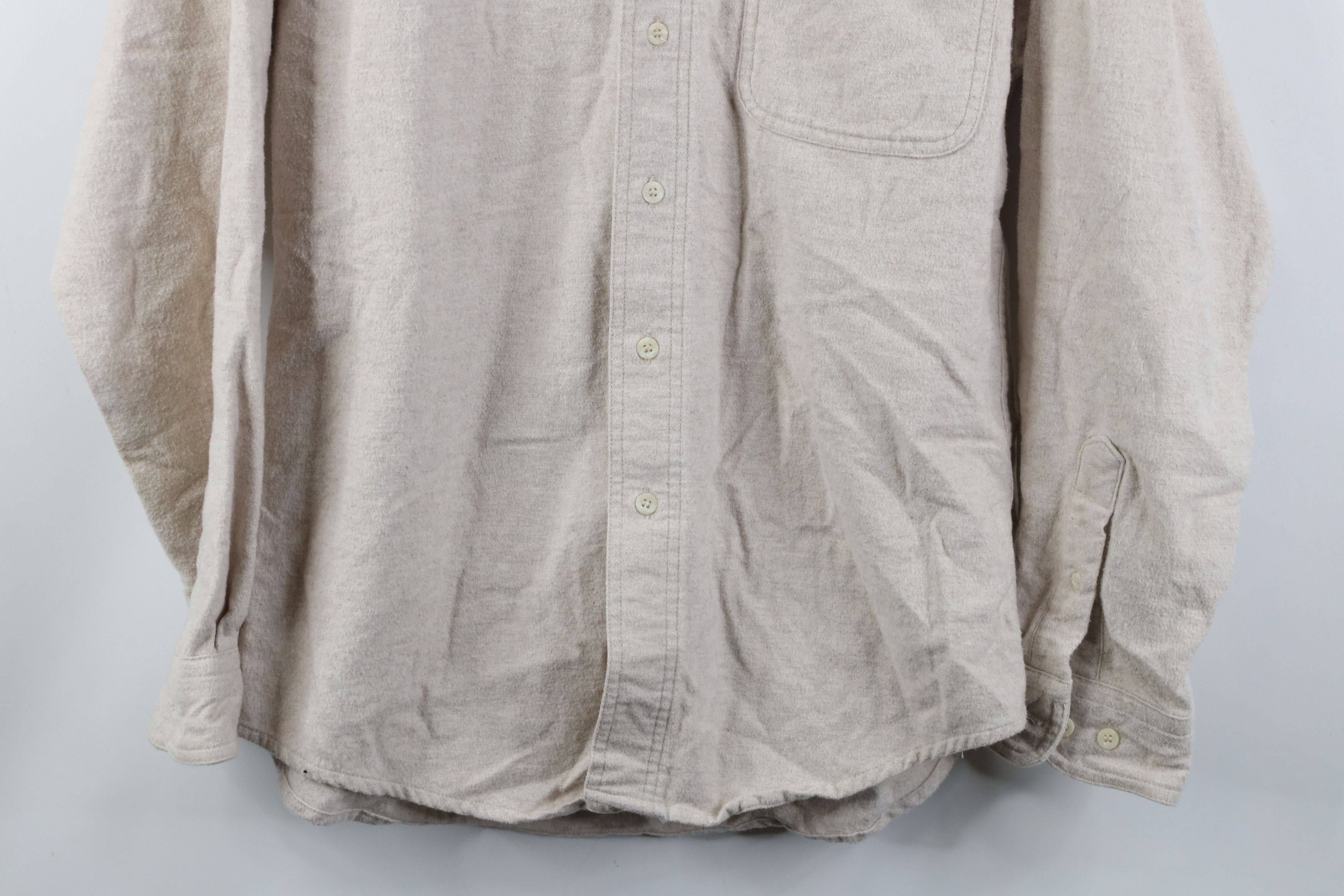 Woolrich Woolen Mills Vintage 90s Woolrich Chamois Cloth Button Down Shirt Beige Size US M / EU 48-50 / 2 - 3 Thumbnail