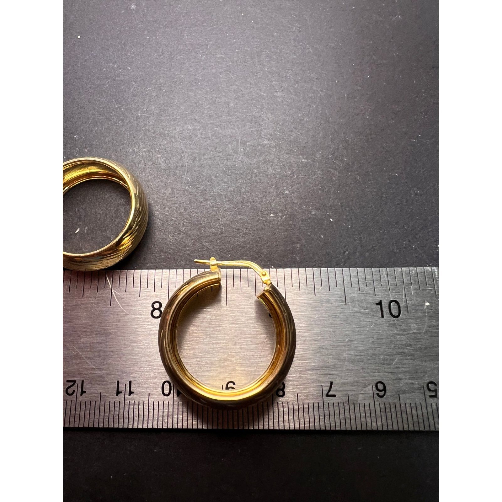Other Gold over sterling silver hoop earrings Size ONE SIZE - 4 Thumbnail
