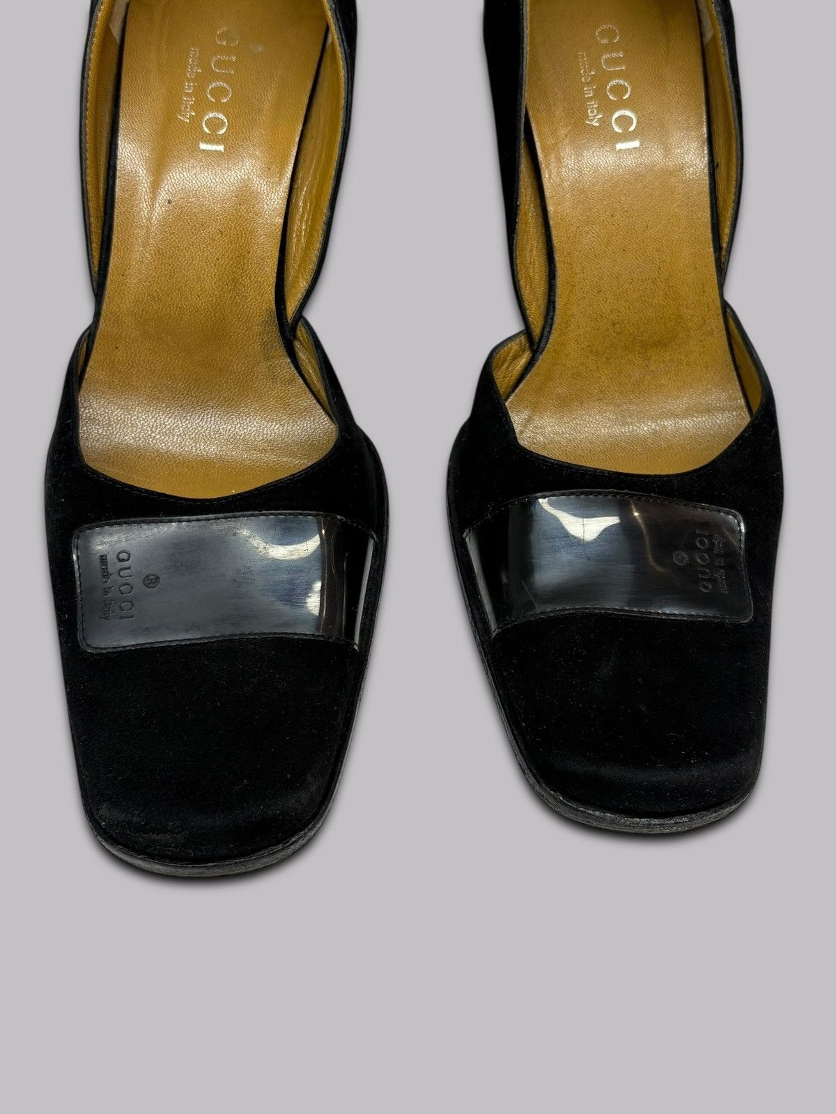 Gucci Vintage Gucci Tom Ford 2000s Rare D’Orsay Block Heel Suede Size US 9 / IT 39 - 12 Thumbnail