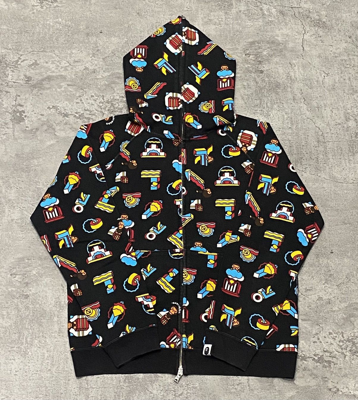Baby Milo Full Zip Print Toys Hoodie