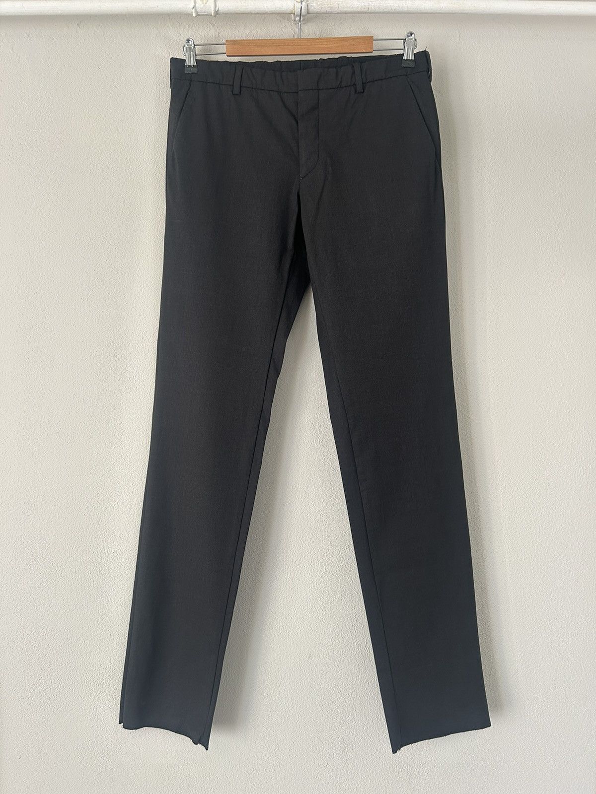 Prada Prada Black Virgin Wool Blend Trousers - Size 48 Size US 32 / EU 48 - 1 Thumbnail