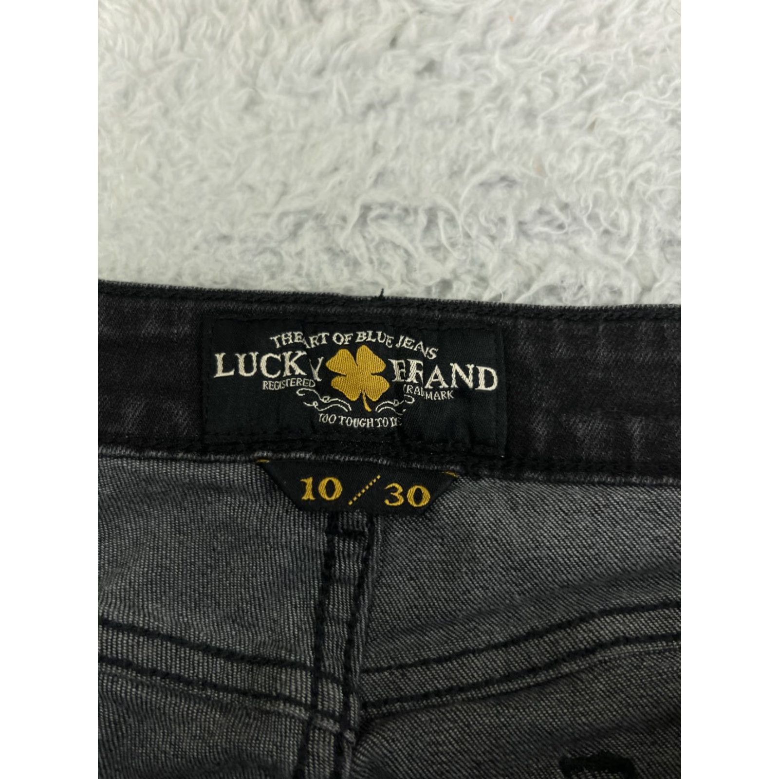 Lucky Brand Lucky Brand Jeans Womens 10 Black Denim Distressed Capri 5-Pocket 25.5in Inseam Cotton Medium Wash Vintage No Size 32" / US 10 / IT 46 - 5 Thumbnail