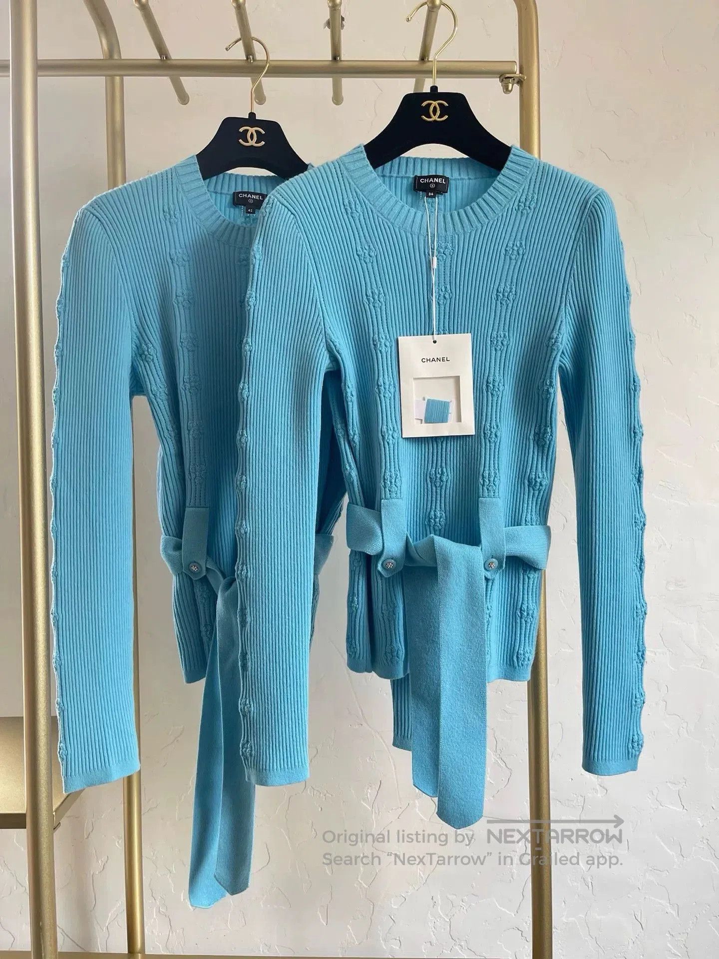 Chanel Chanel 2025 Cruise Belted Blue Top. Size US M / EU 48-50 / 2 - 1 Thumbnail