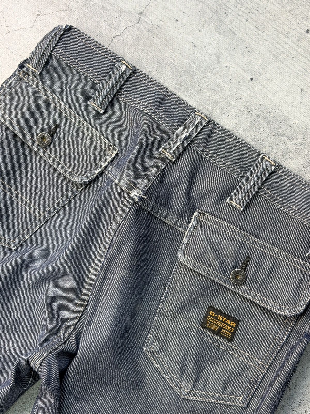 G-Star Rare Vintage G-Star Raw Denim Jeans Avant-Garde Y2K Size US 33 - 3 Thumbnail