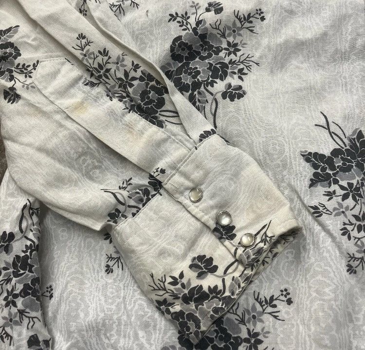 Vintage × Wrangler Vintage Western Snap Shirt Floral Print Rockabilly Size US XXL / EU 58 / 5 - 2 Thumbnail