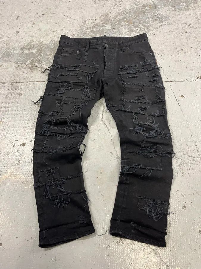 Dsquared2 SS2017 Dsquared2 Black Destroy Jean Size US 31 - 1 Thumbnail