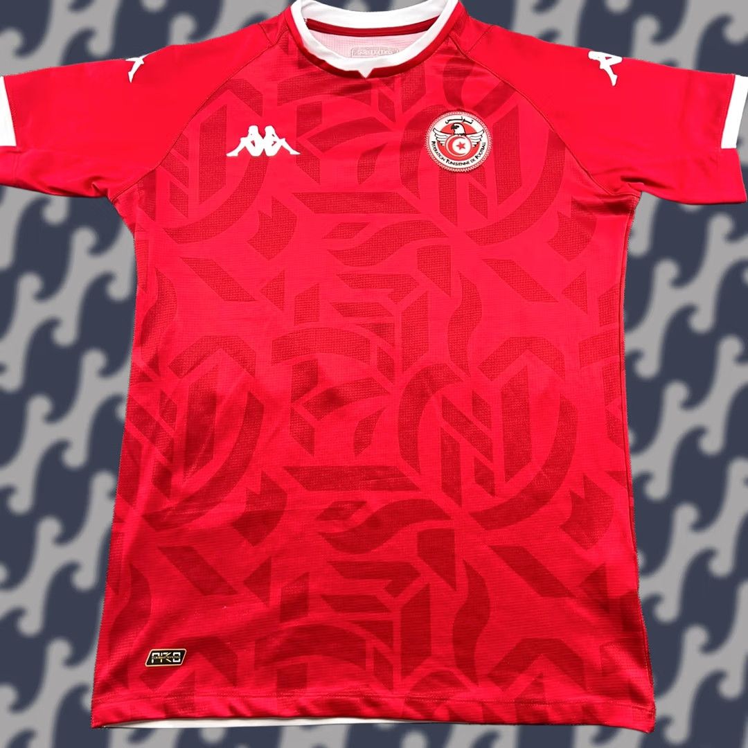 Kappa Kappa Tunisia 2021 2022 Home Football Jersey Shirt Camiseta Soccer Mens Medium Red Size US M / EU 48-50 / 2 - 1 Thumbnail