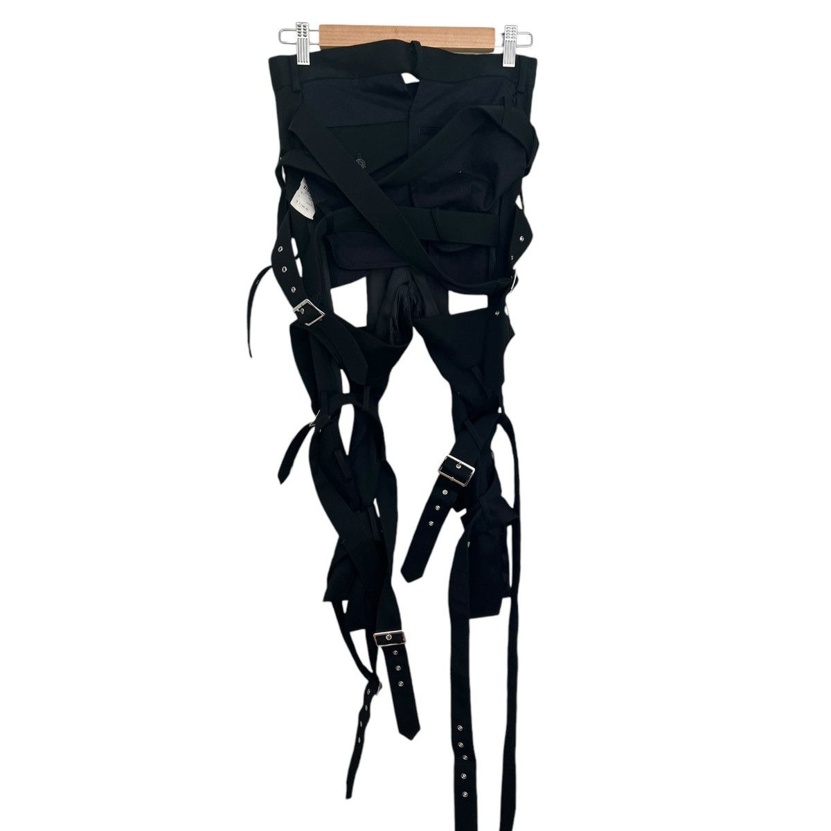 Comme des Garcons × Noir Kei Ninomiya Noir kei ninoyima bondage strap leggings Size 29" - 4 Thumbnail