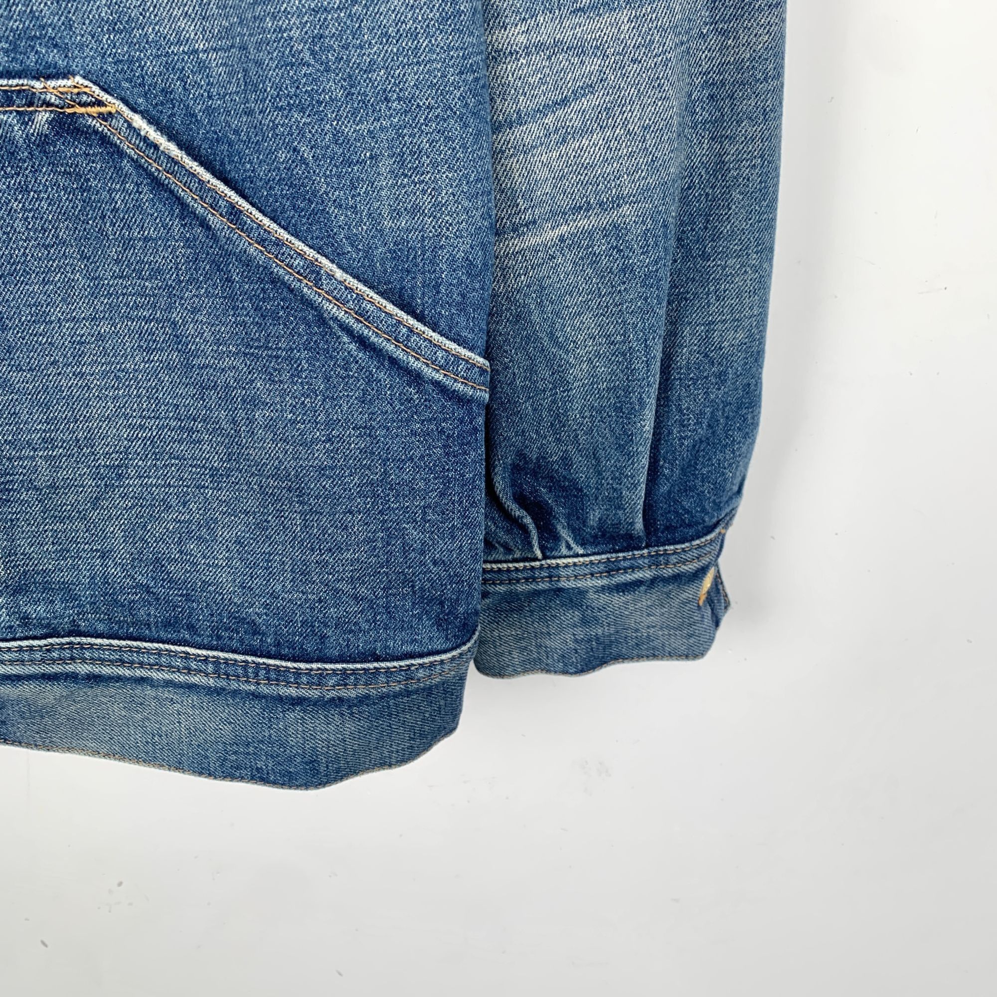 Celine Celine Womens XS Blue Denim Jacket 100% Cotton Single-Breast Size XS / US 0-2 / IT 36-38 - 5 Thumbnail