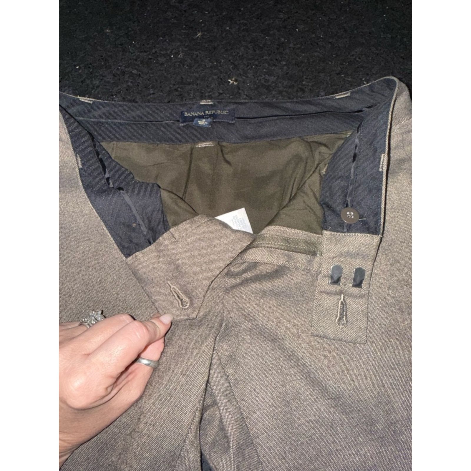 Banana Republic BANANA REPUBLIC WOOL BLEND RYAN BROWN TROUSERS PANTS LINED 6 Size 28" / US 6 / IT 42 - 8 Thumbnail