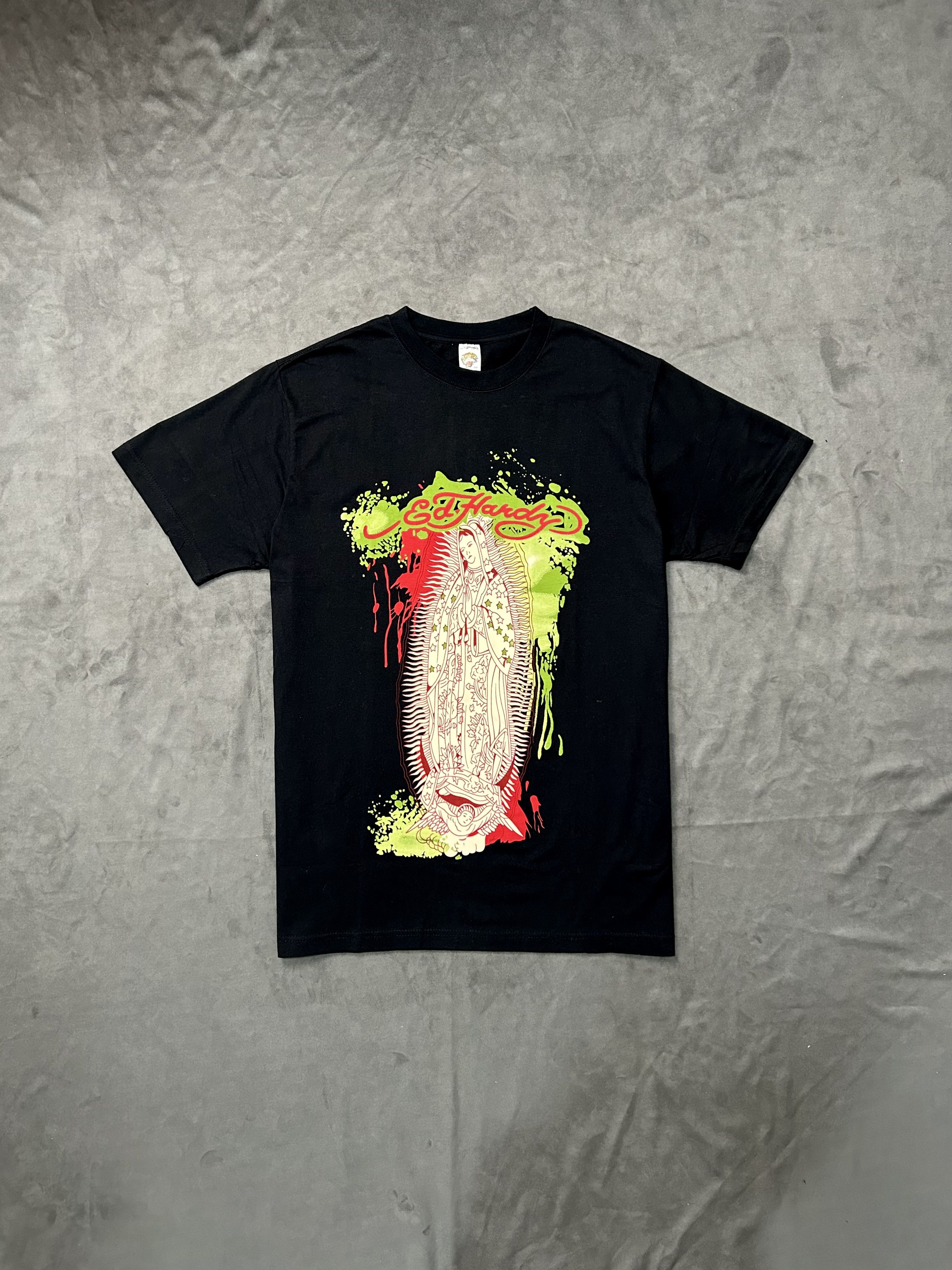 Ed Hardy × Vintage Rare Vintage Black Ed Hardy Virgin Mary Blood Tee M Size US M / EU 48-50 / 2 - 1 Thumbnail
