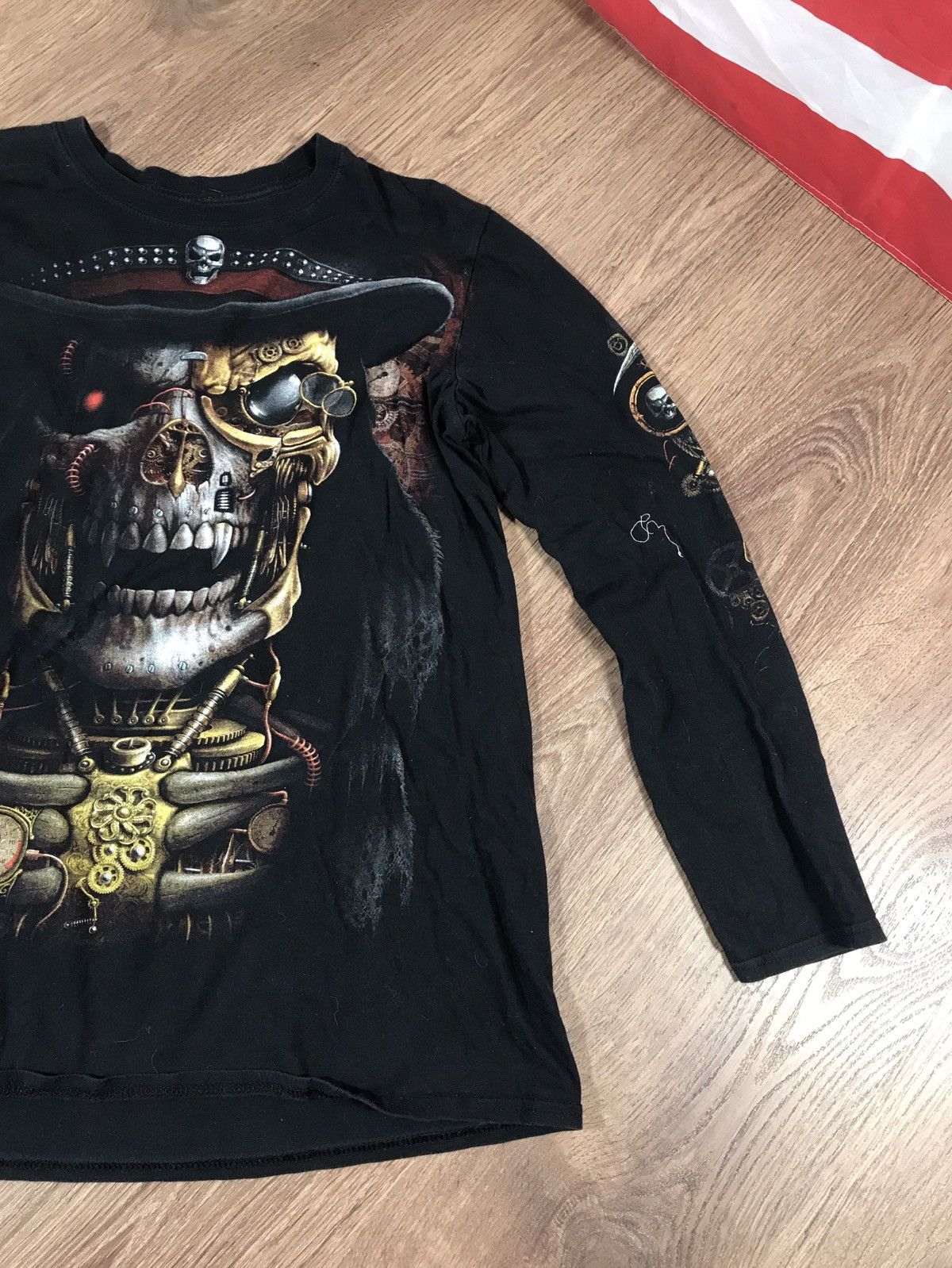 Japanese Brand × Vintage Y2K Spiral Opium Skull Punk Gothic Long Sleeve Tee Size US M / EU 48-50 / 2 - 3 Thumbnail