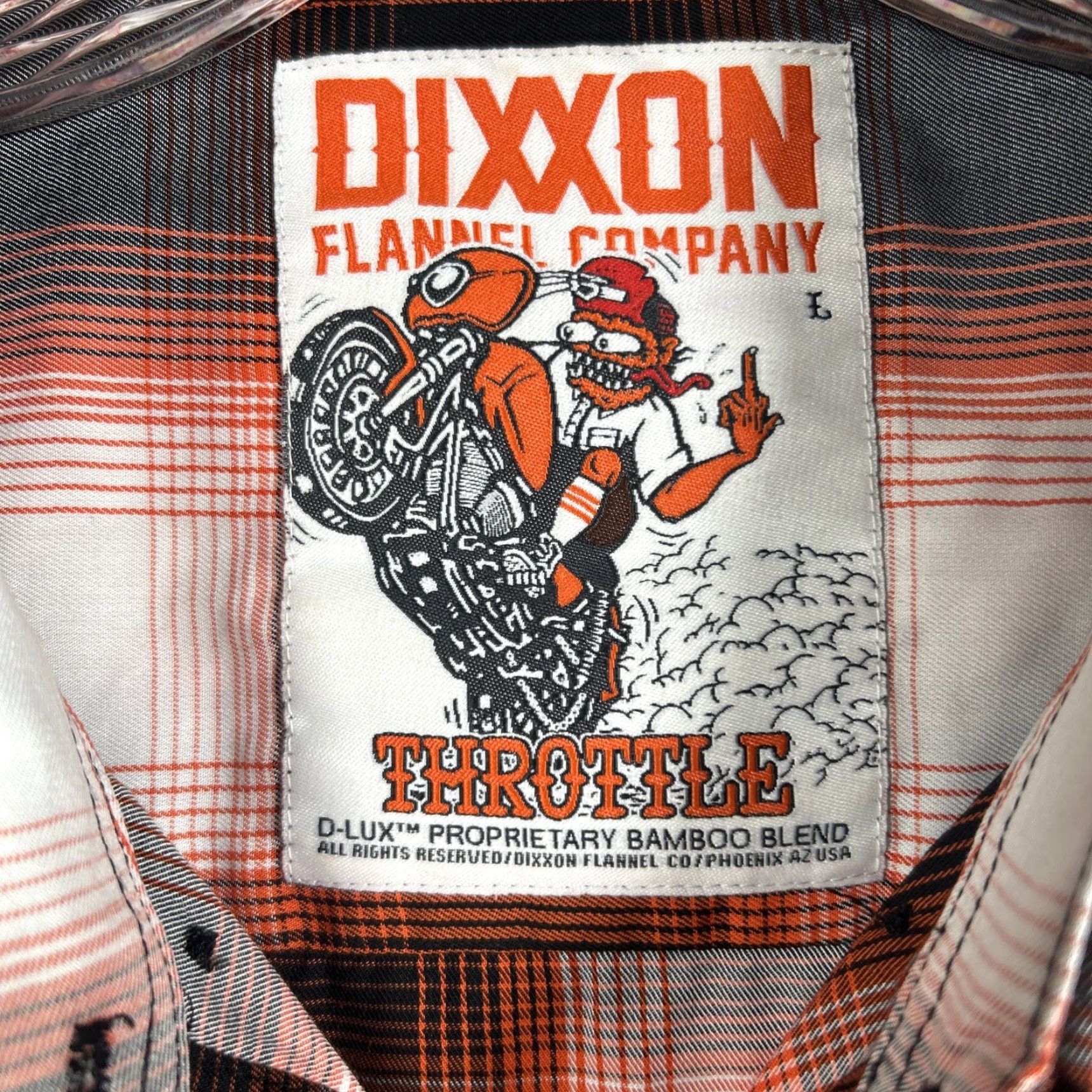 Vintage Dixxon Flannel Shirt Womens L Orange Plaid Button-Down Classic Casual Travel Size L / US 10 / IT 46 - 2 Thumbnail
