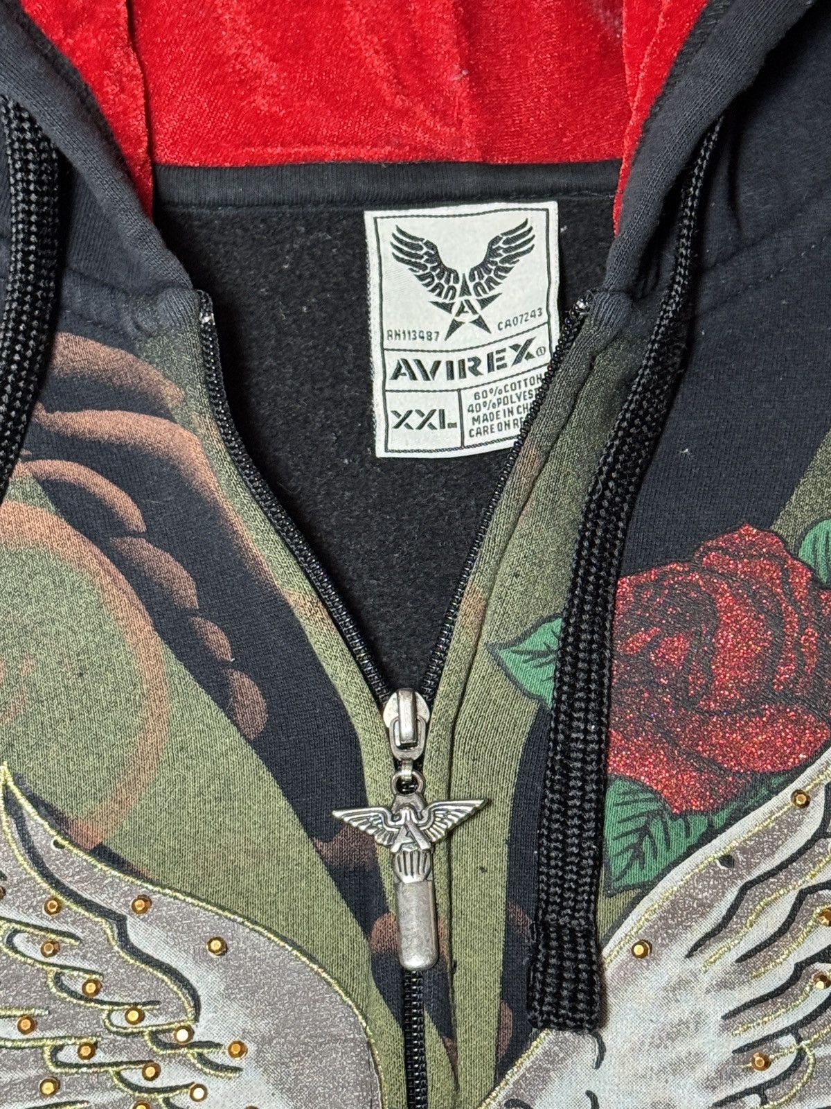 Avirex Vintage Y2K Avirex Hip Hop Grunge Baggy Skater Hoodie Size US XXL / EU 58 / 5 - 3 Thumbnail