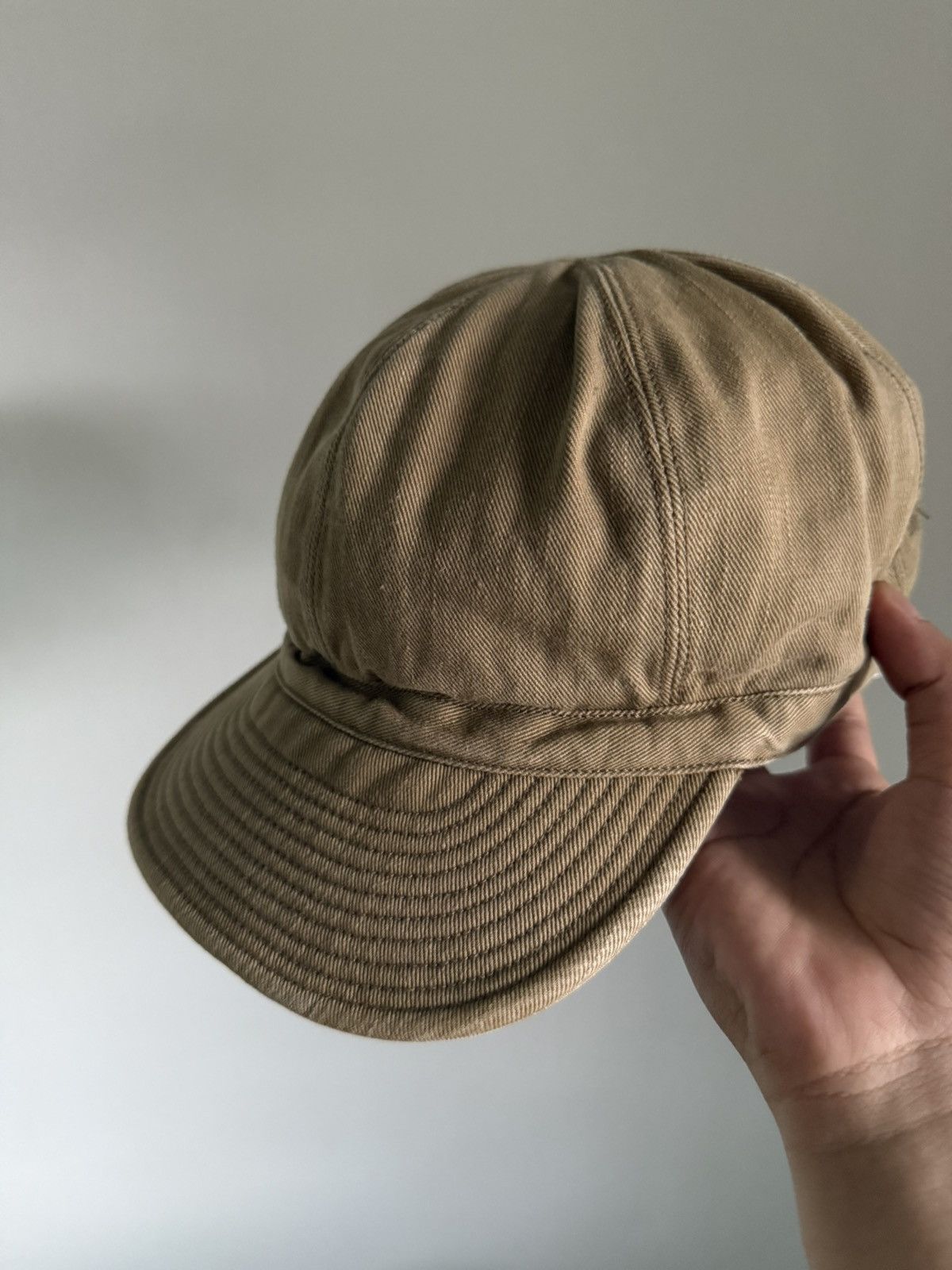 RRL Ralph Lauren 90s Vintage Double Ralph Lauren herringbone work cap Size ONE SIZE - 2 Thumbnail