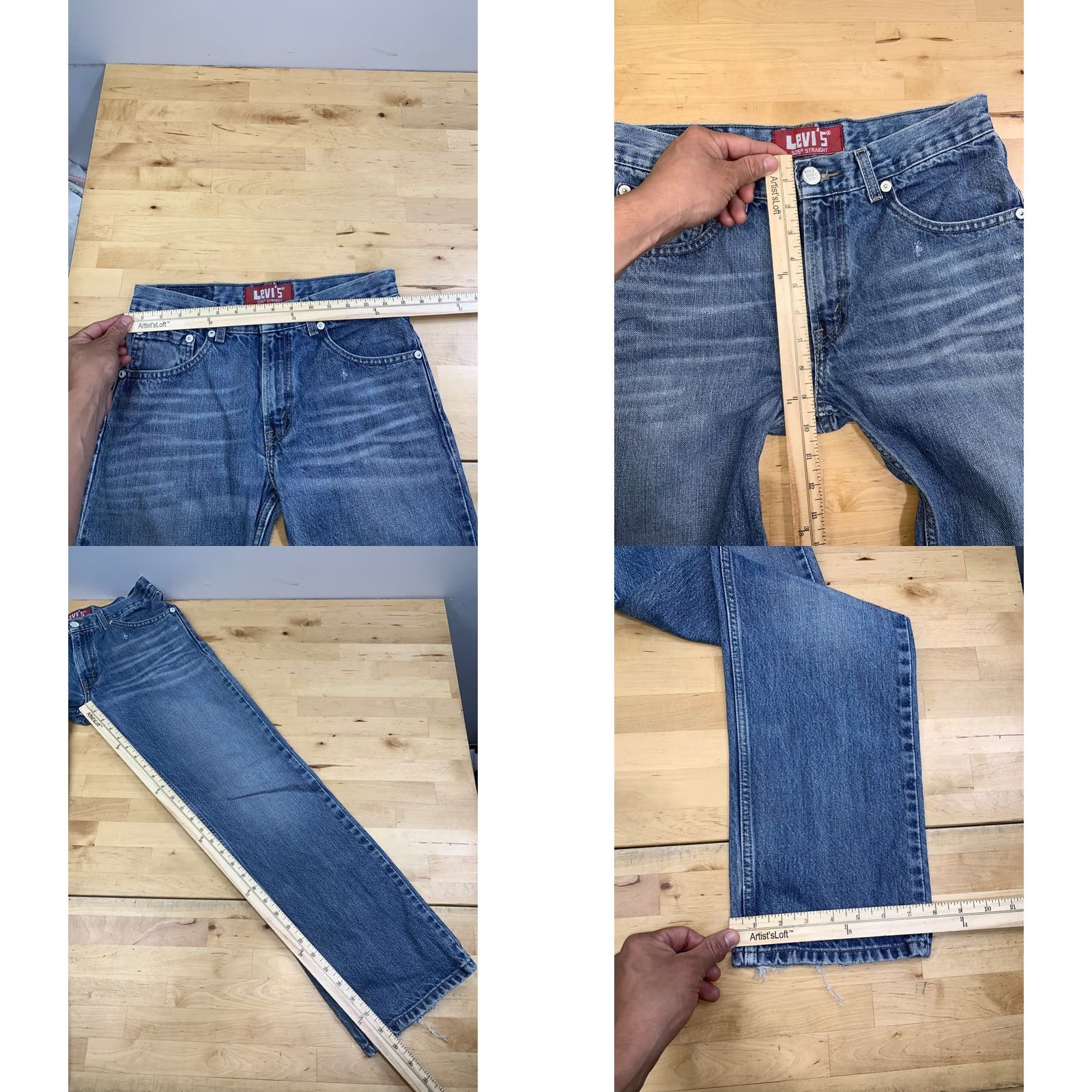 Levi's Levi's 505 Jeans Women 16 Reg 28x28 Denim Blue Straight Casual Vintage No N/A Size 38" / US 16 / IT 52 - 8 Thumbnail